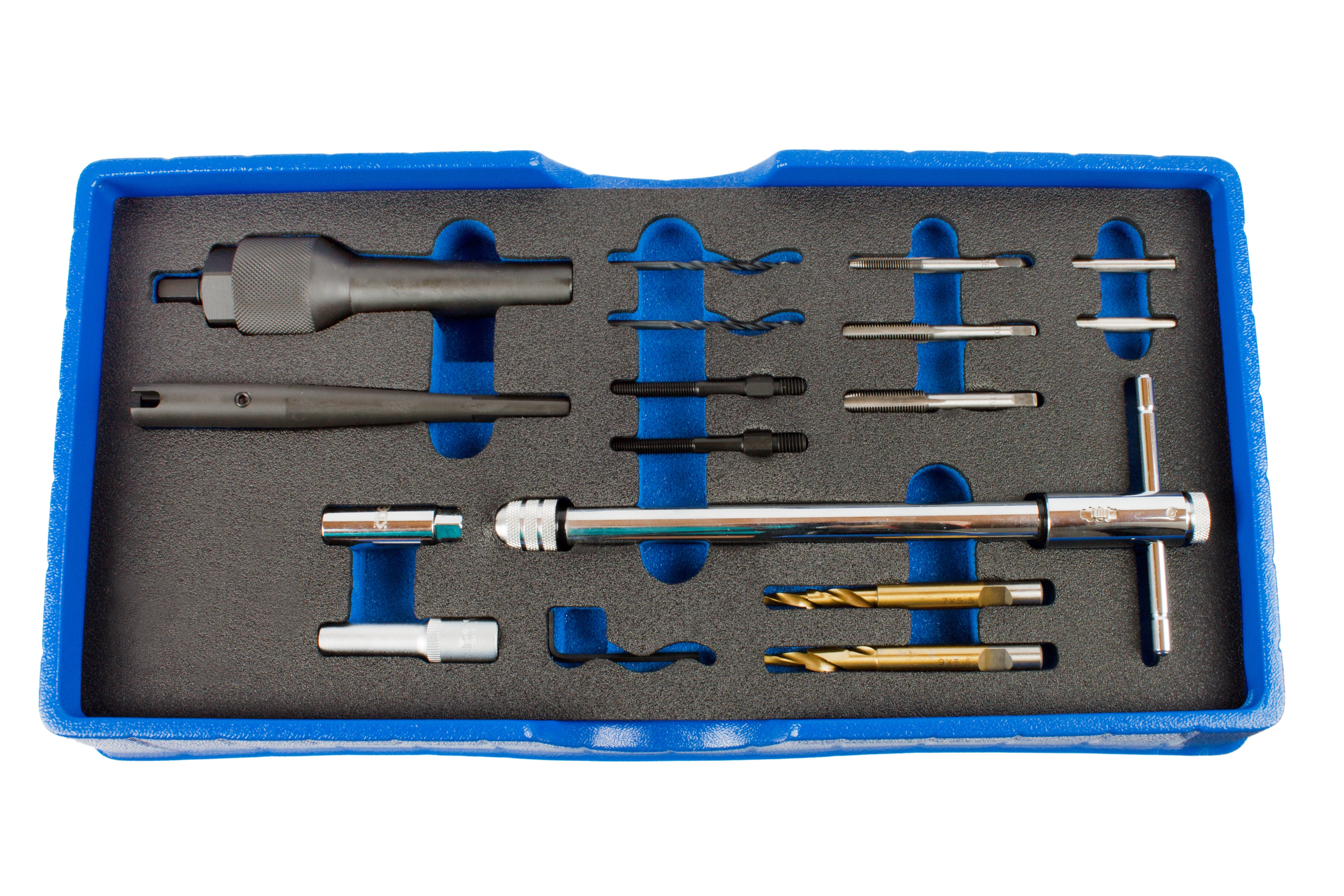 Werkzeug Set zum Ausbohren von abgebrochenen Glühkerzen M8x1 und M10x1