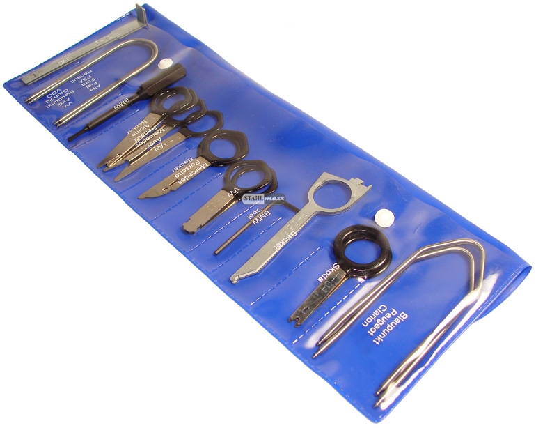 Zum Aus- und Einbau von Radios und Navigationsdisplays nahezu aller Fahrzeug- und Ger&auml,tehersteller