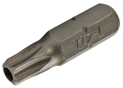 T40 Bit mit Bohrung, 30 mm lang, 8 (5/16) Antrieb