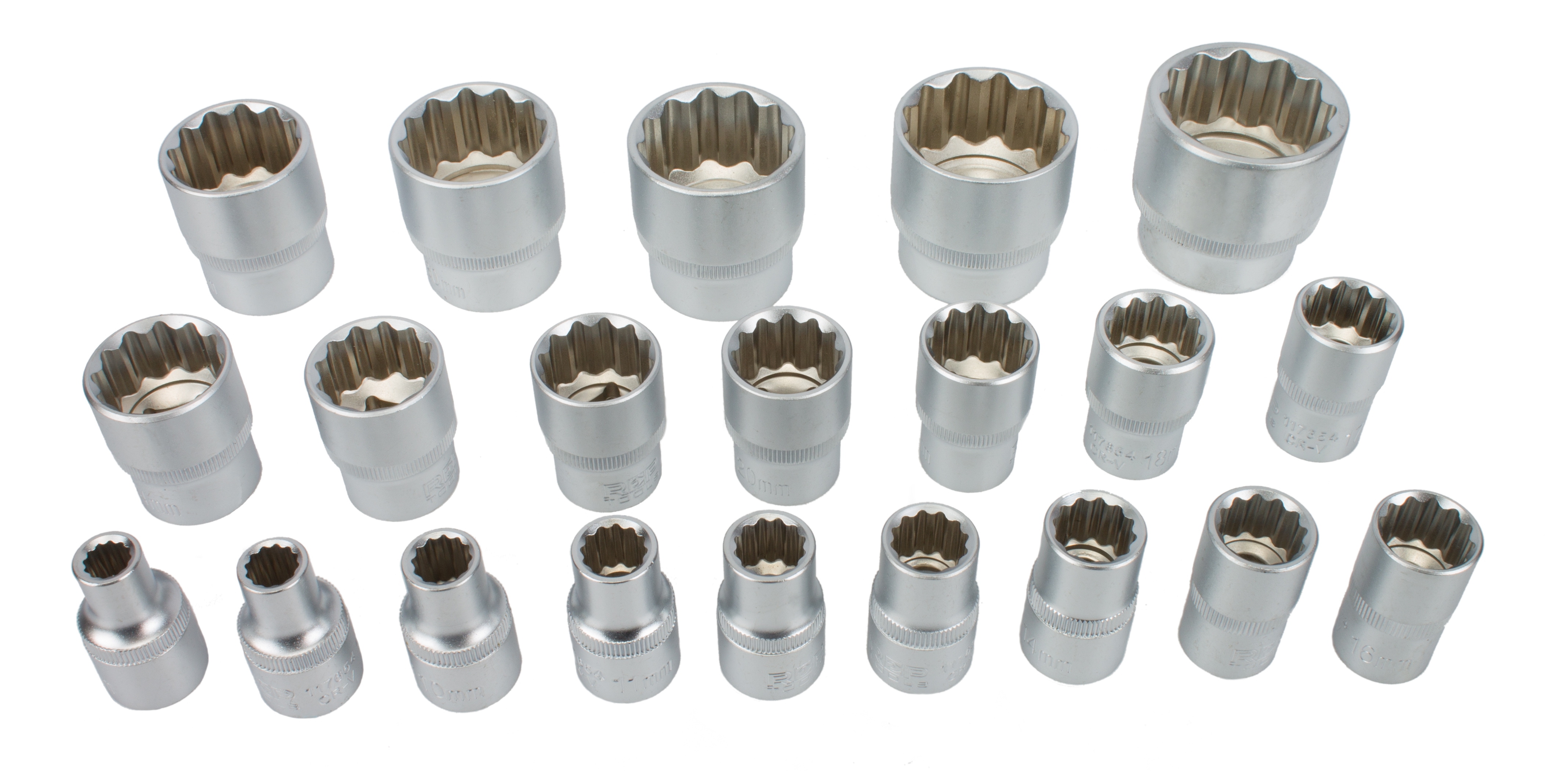 12-kant Steckschlüsselsätze 8-36 mm 1/2|"|" Antrieb