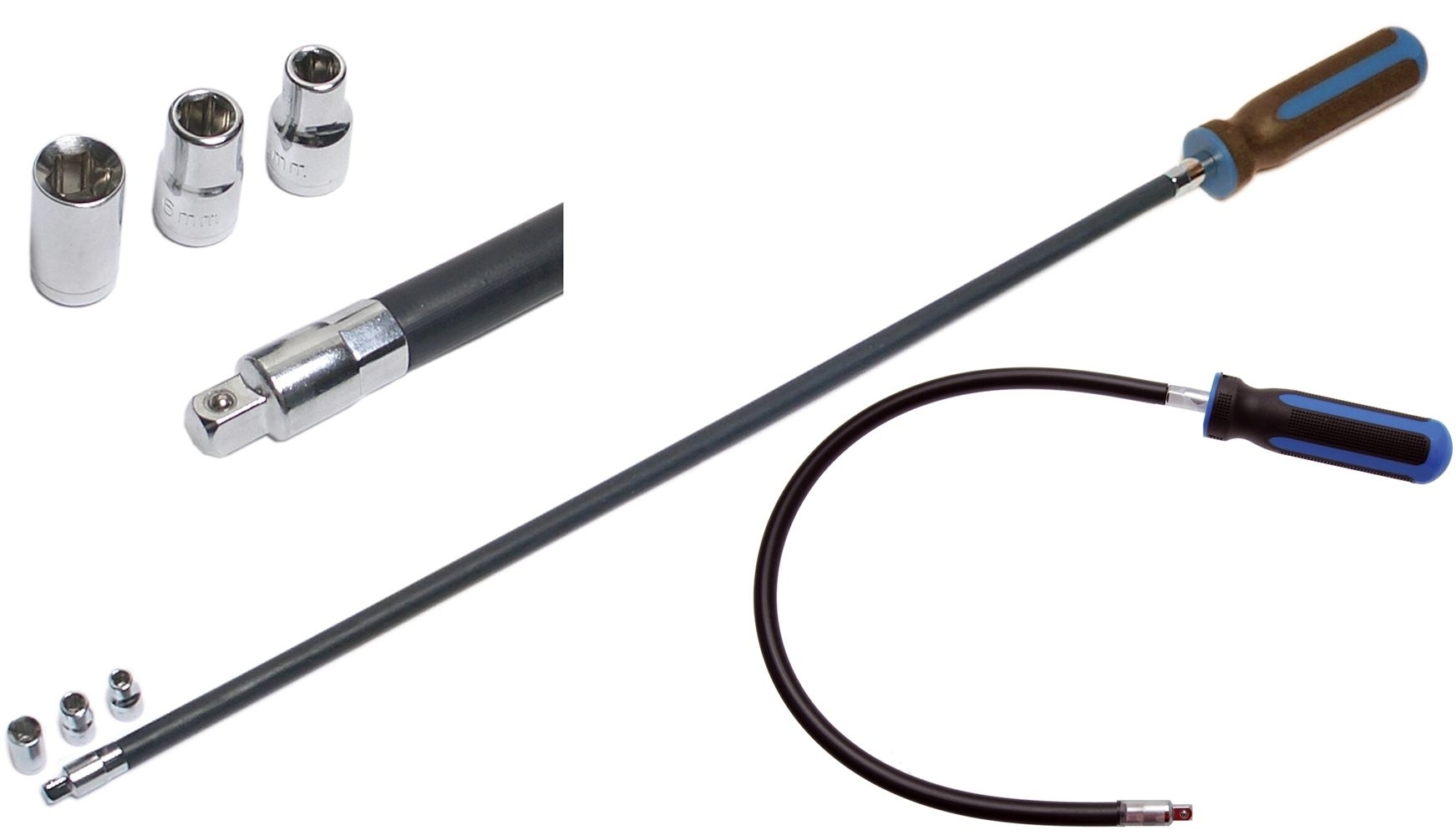 Flexibler Schraubendreher für Schlauchklemmen flexibel 4 5 7 mm 500 mm