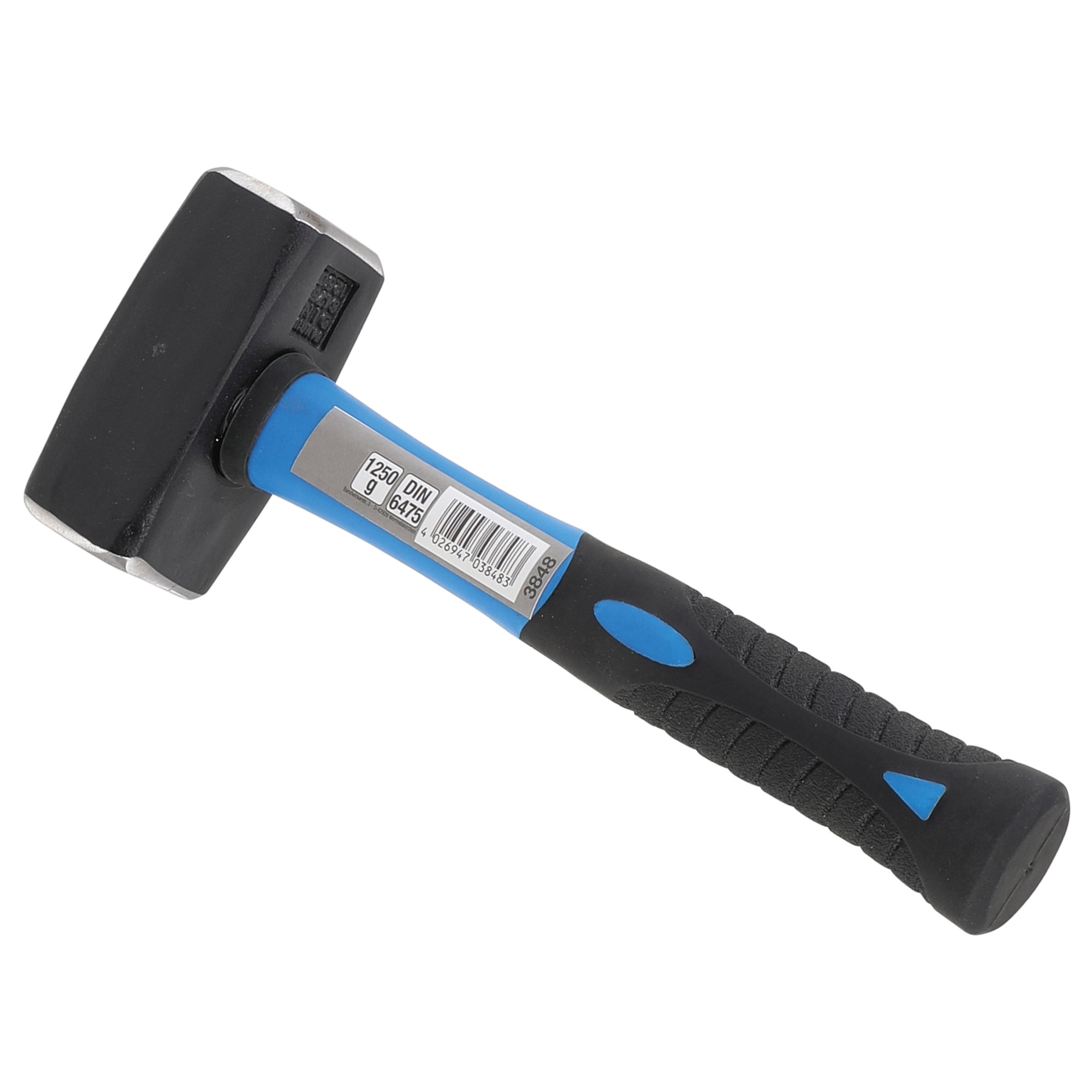 Fäustel Fiberglasstiel 1250g Hammer Fiberglas Werkstatthammer Schlosserhammer