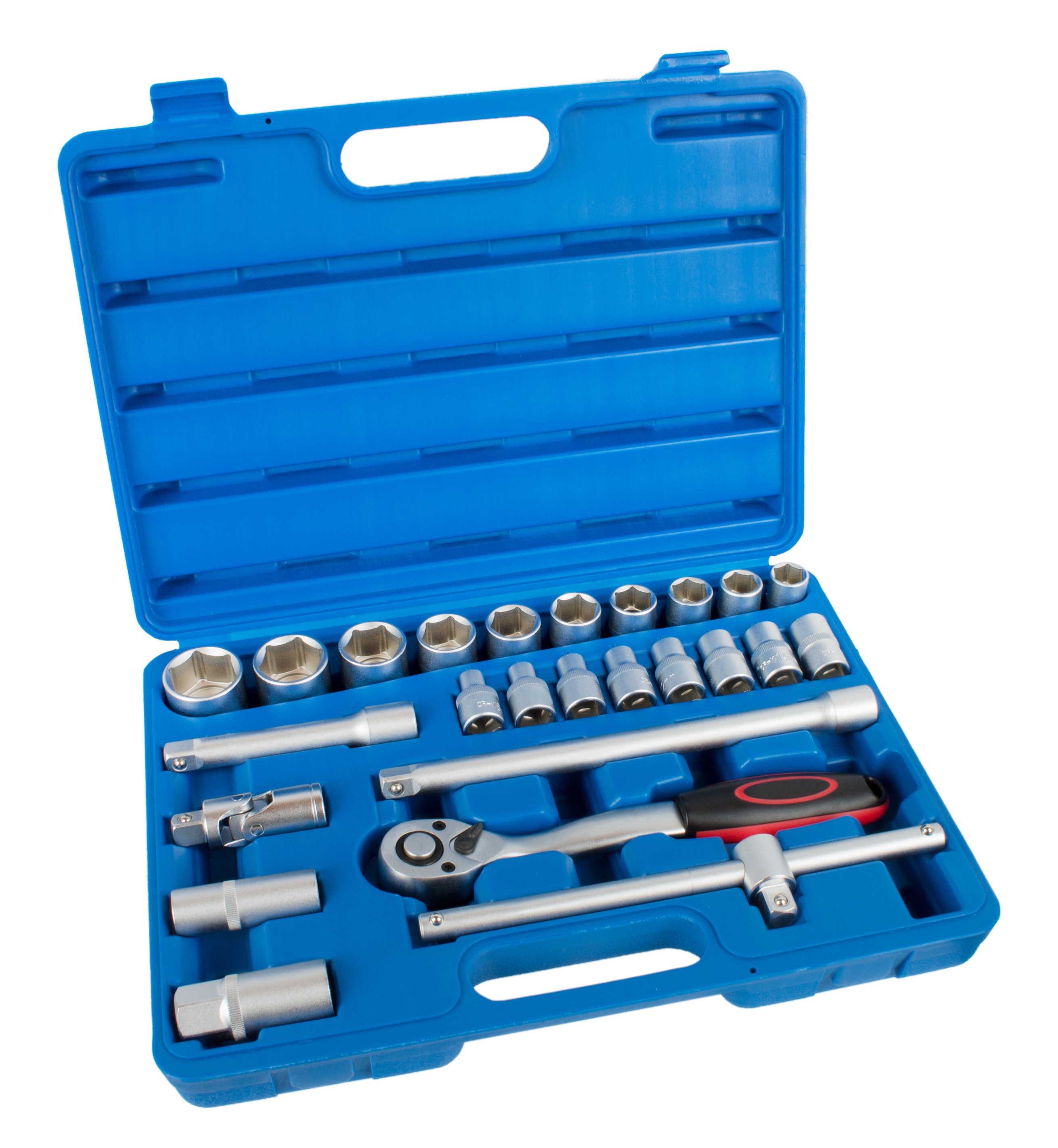 Steckschlüsselsatz Knarrenkasten 1/2 25 tlg Nusssatz Ratschenkasten Nusskasten