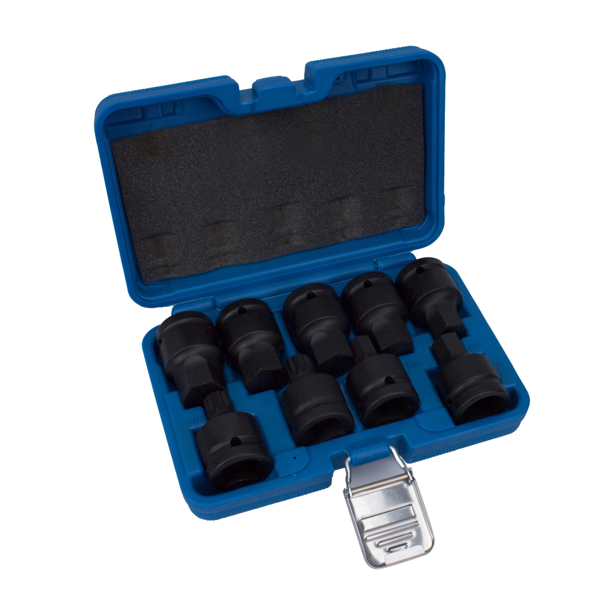 9tlg Set Kraft Biteinsatze 3/4 Innensechskant + XZN Innenvielzahn M16 M18