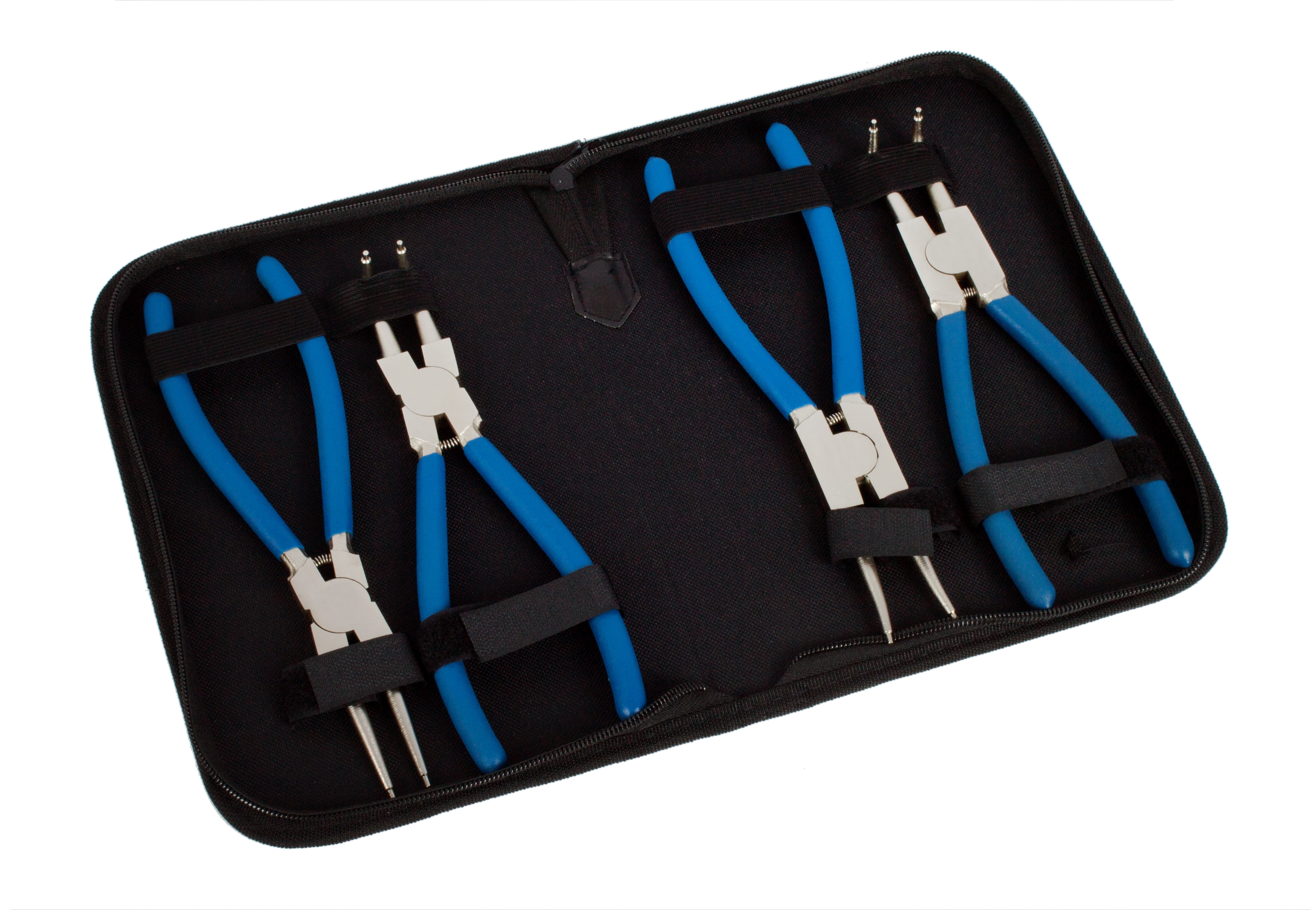 4tlg Set Innen Aussen Sicherungsring Zange gerade gebogen Seegering Sprengring