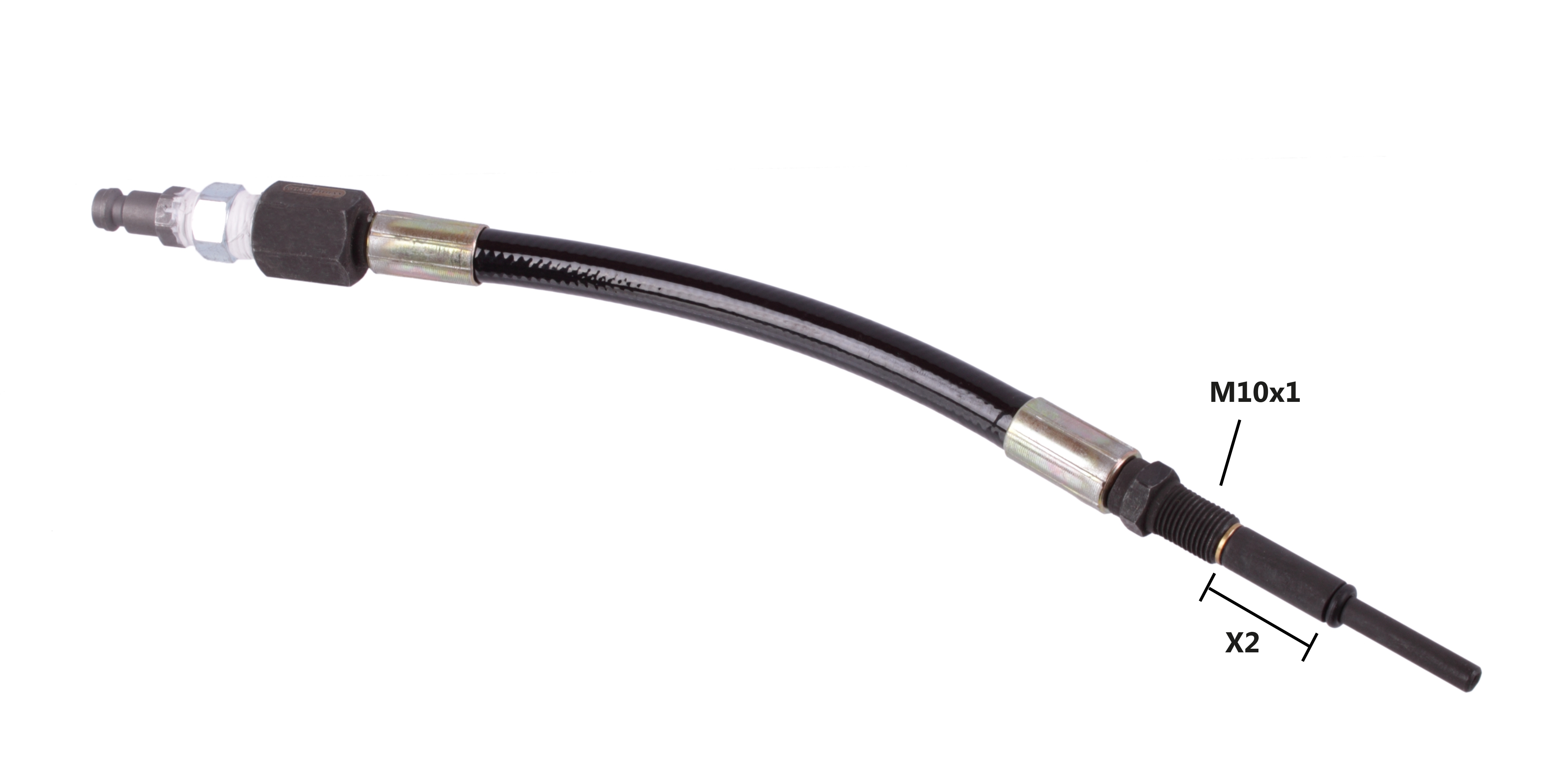 M10 x 1 Flexibler Glühkerzenadapter für Kompressionsprüfer