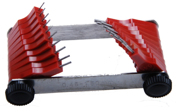 Düsenlehre, 0,45- 1,50 mm, 20-tlg.