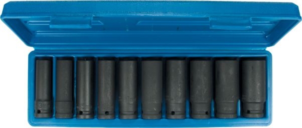 6 kant Kraft Steckschlüsselsatz Steck Einsätze 13-24 mm lang 1/2 Nüsse 10-tlg