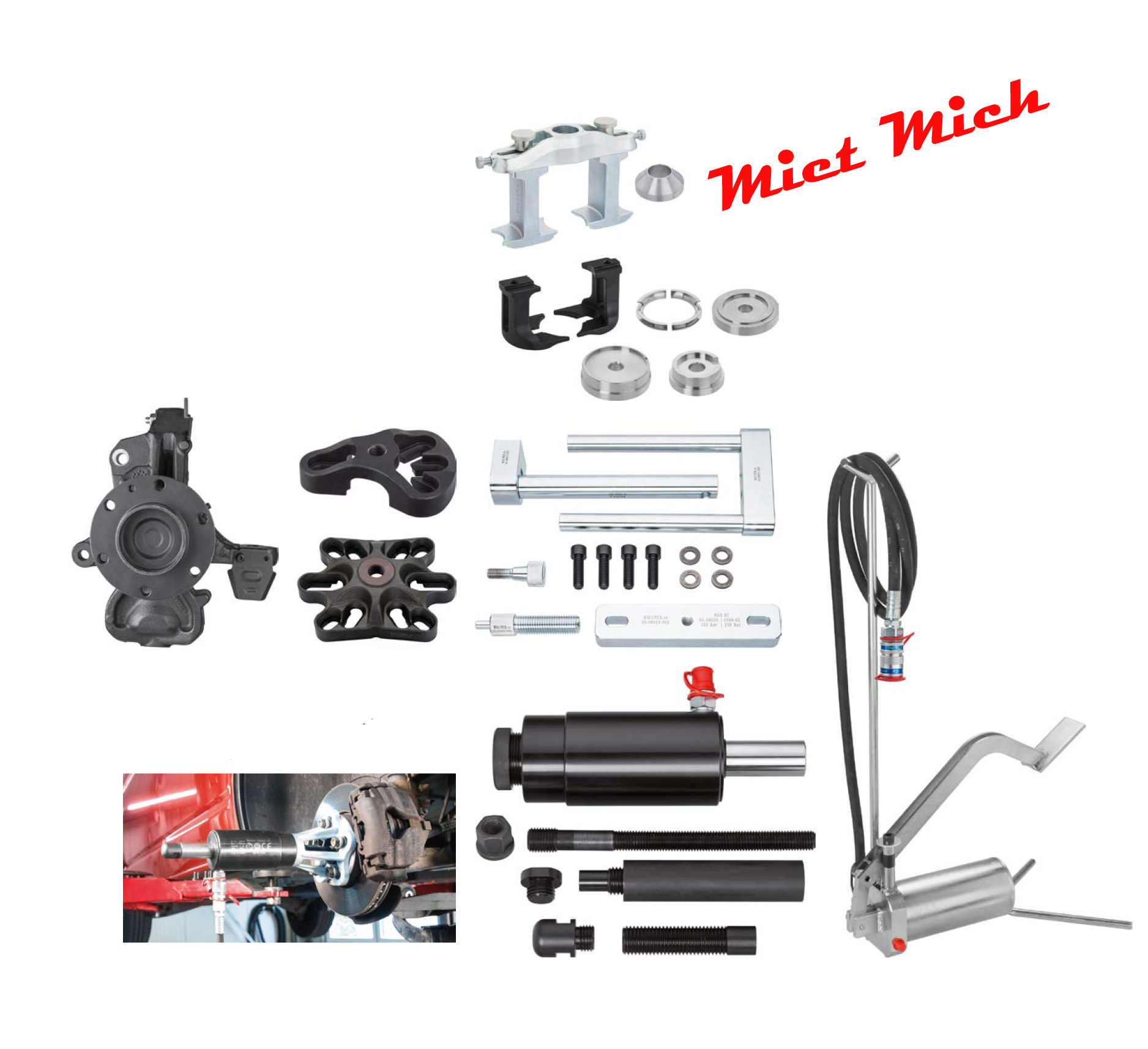 Universalwerkzeug Radlager-/Kompaktradlager für PKW und Transporter SET