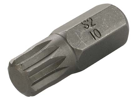 Innenvielzahn-Bit, 30 mm kurz, M10, 10 (3/8)