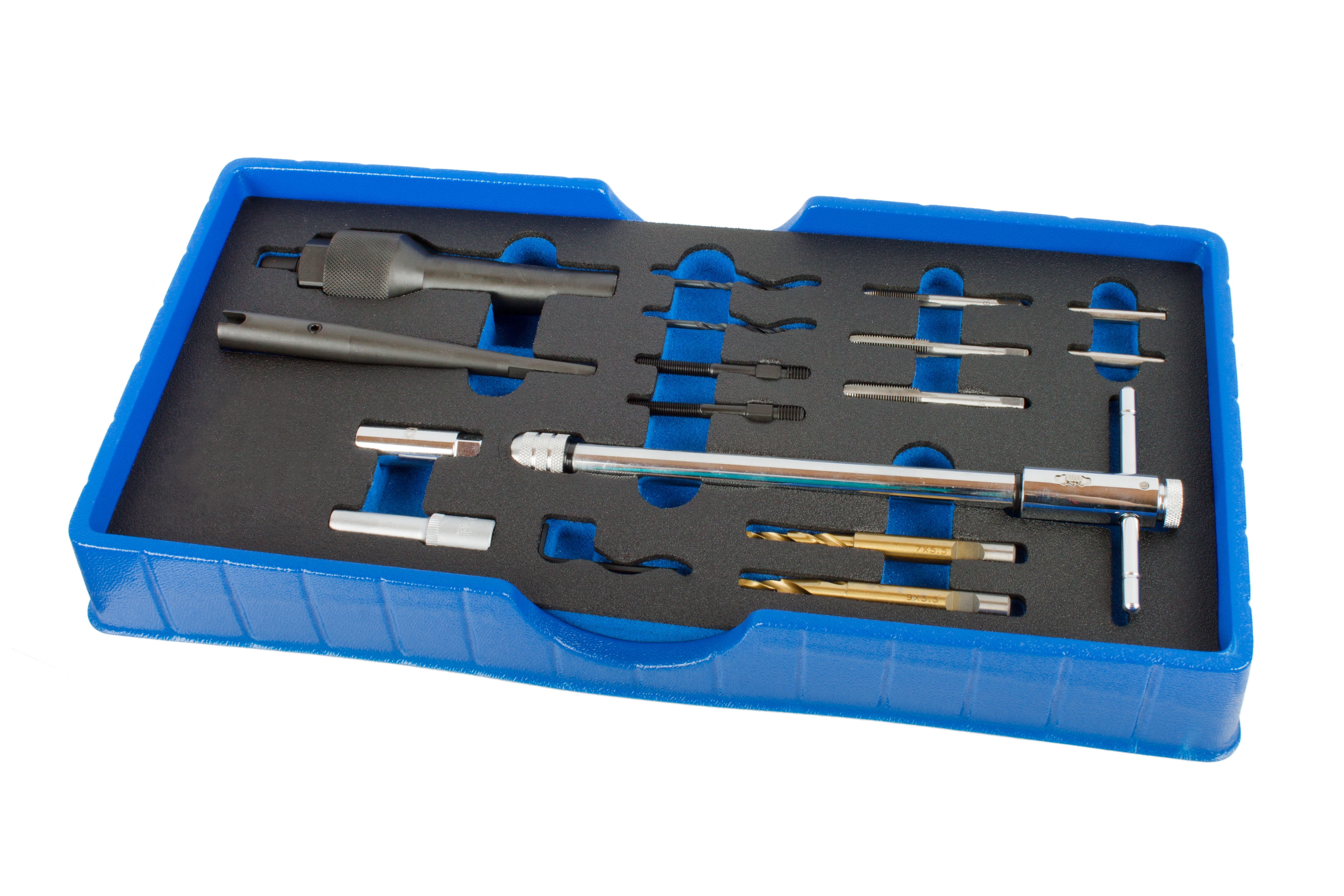 Werkzeug Set zum Ausbohren von abgebrochenen Glühkerzen M8x1 und M10x1