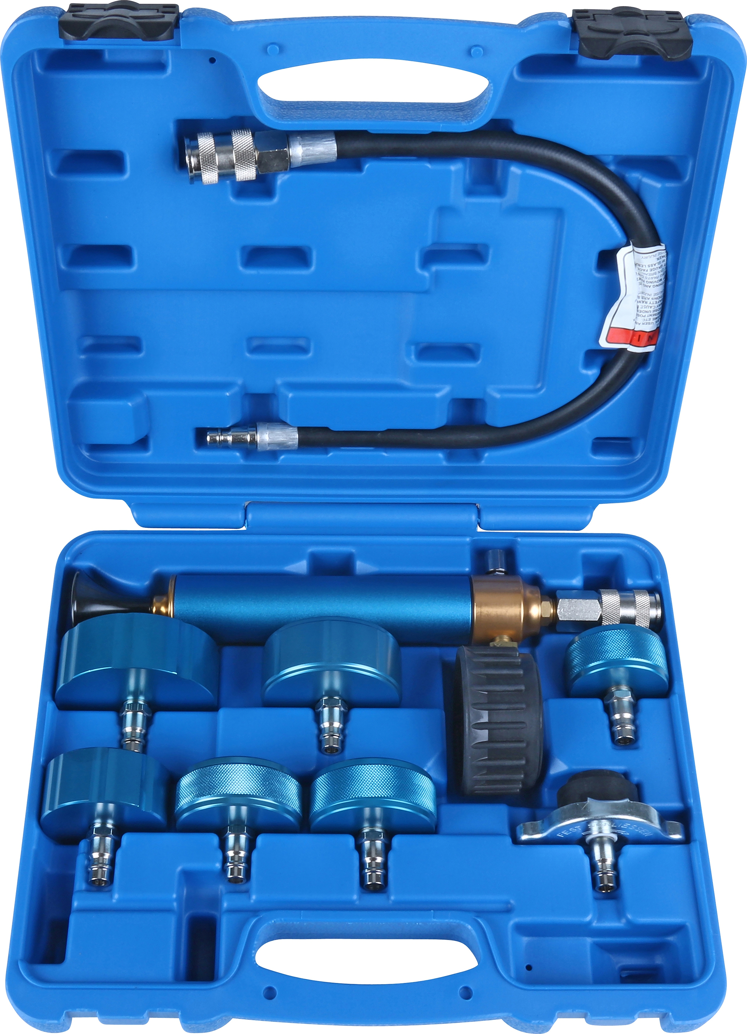 LKW Kühlsystem Abdrückwerkzeug Set 9tlg Kühler Kühlwasser Abdrücken Druck prüfen