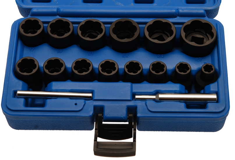 Spezial Steckschlüssel Einsätze 8-27 mm 1/2 defekte Muttern lösen Nuss Ausdreher