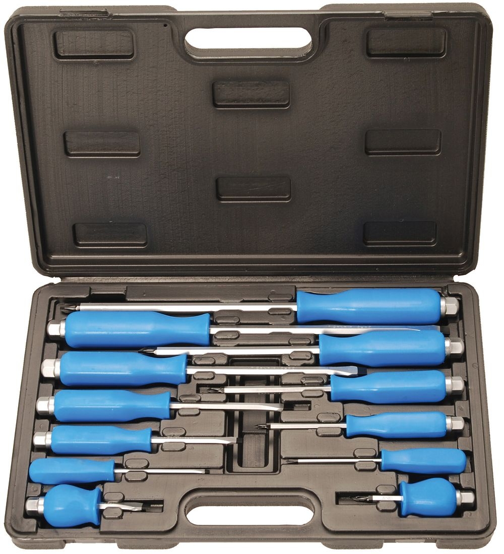 Schraubendreher Satz 12tlg Kreuz Schlitz Schlitzkreuz Schraubenzieher Set 6-kant