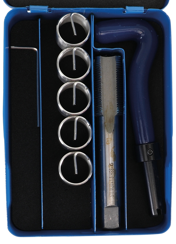 Gewinde Reparatur Set M20x1.5 Gewindereparatursatz 7tlg Gewindeeinsatz Werkzeug