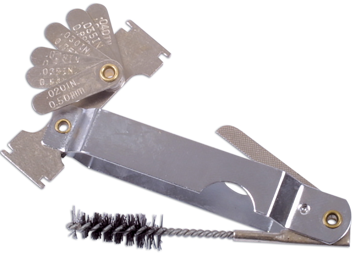 Fühlerlehre Bürste Einstellwerkzeug Zündkerzen Werkzeug prüfen messen