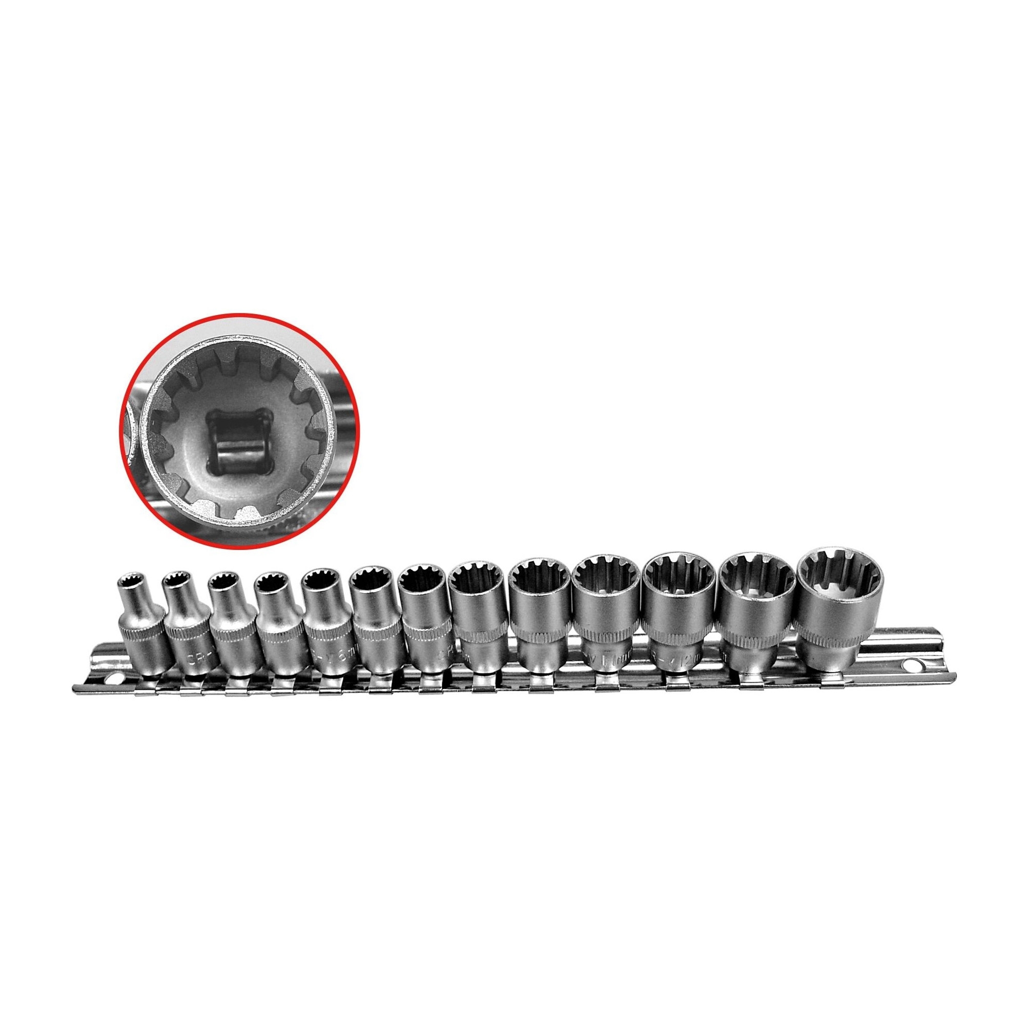 13-teiliger Steckschlüssel Satz 1/4|"|" Gear Lock Torx Innenvielzahn Zoll