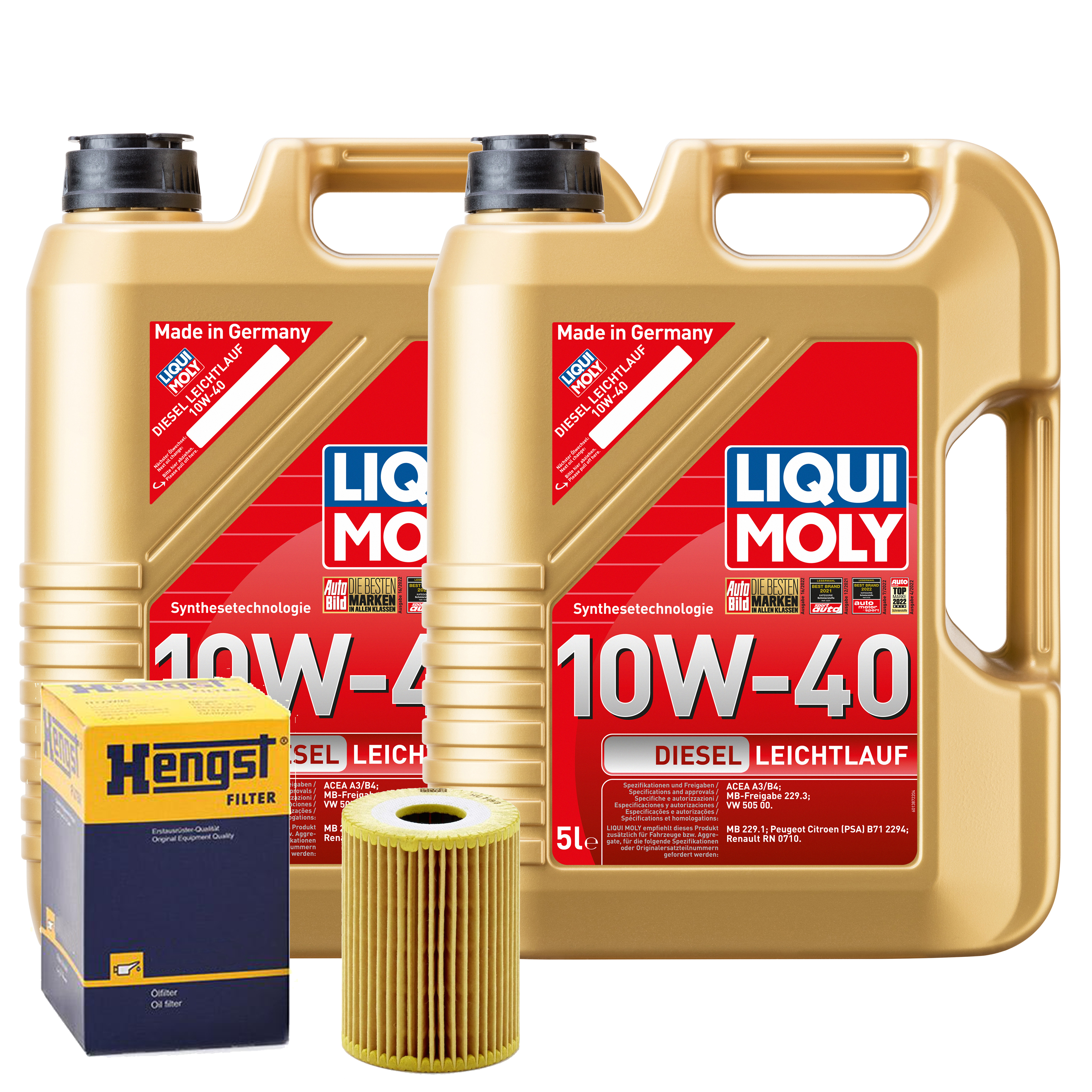 Ölfilter + LIQUI MOLY 10L DIESEL LEICHTLAUF 10-W40 für DAEWOO MERCEDES-BENZ PUCH