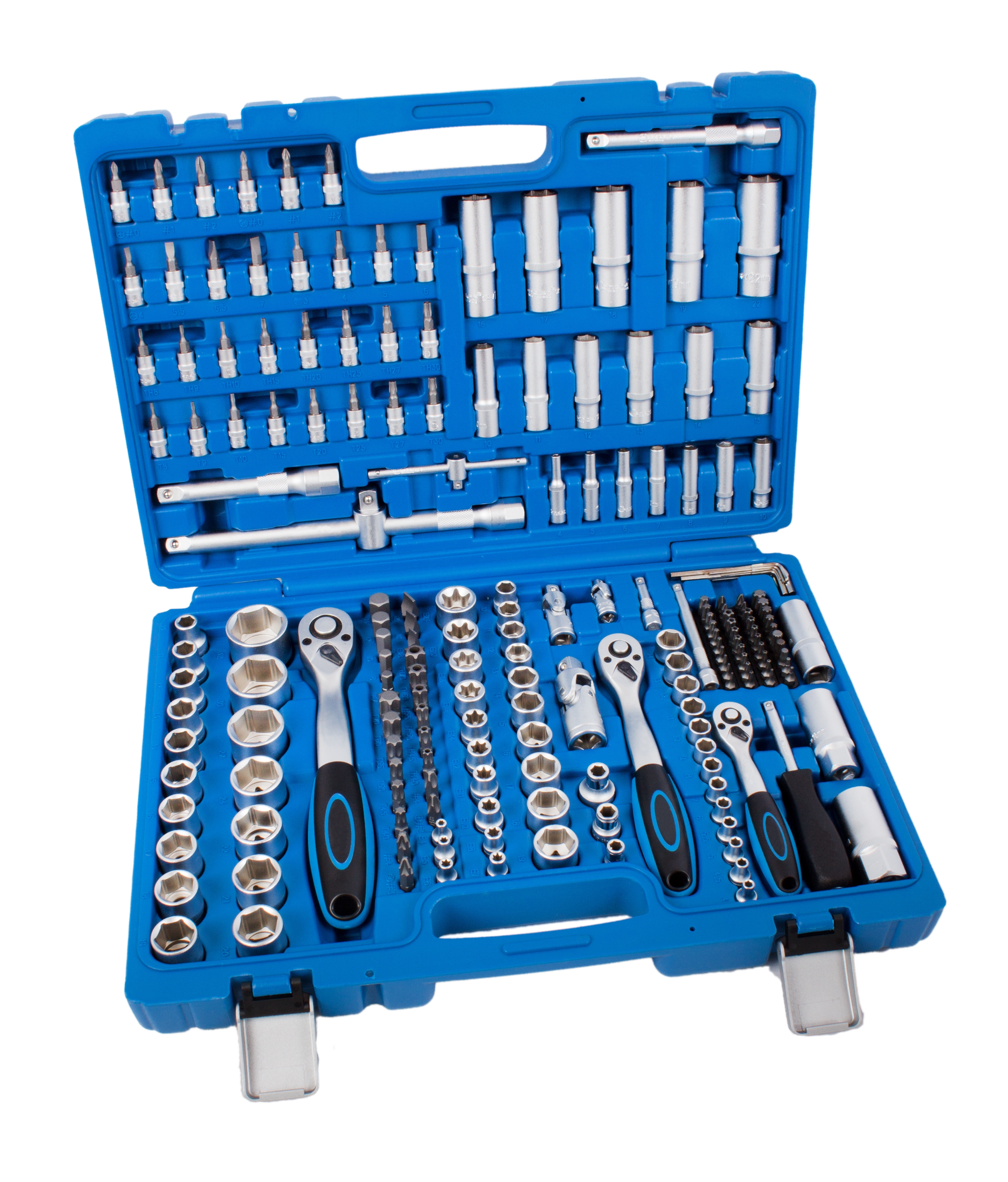 Knarrenkasten Steckschlüsselsatz Ratschenkasten 192 1/4 3/8 1/2 Werkzeugkoffer