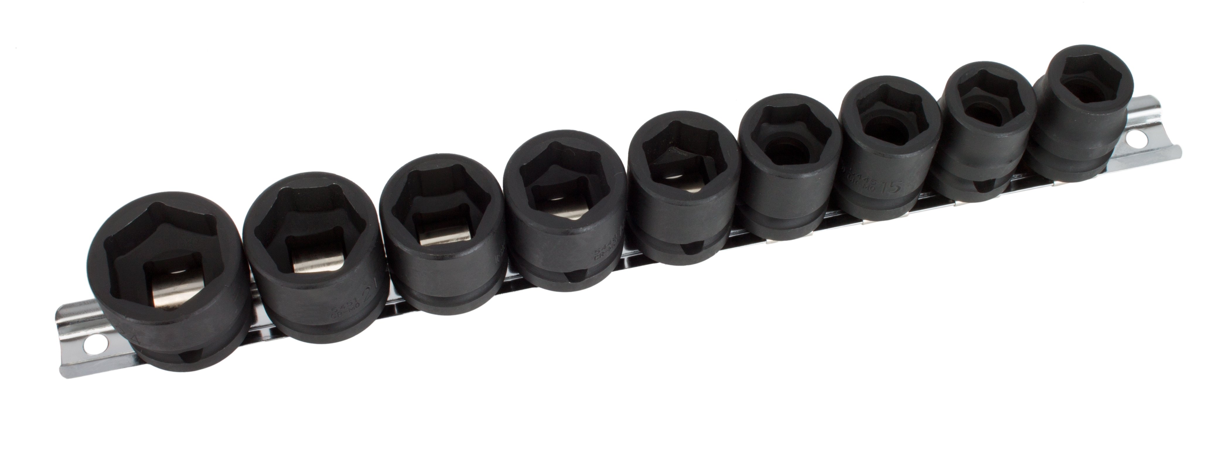 Kraft Steckschlüssel Einsatz Satz 6-kant extra flach 1/2 SW 13-24 mm 9-tlg.