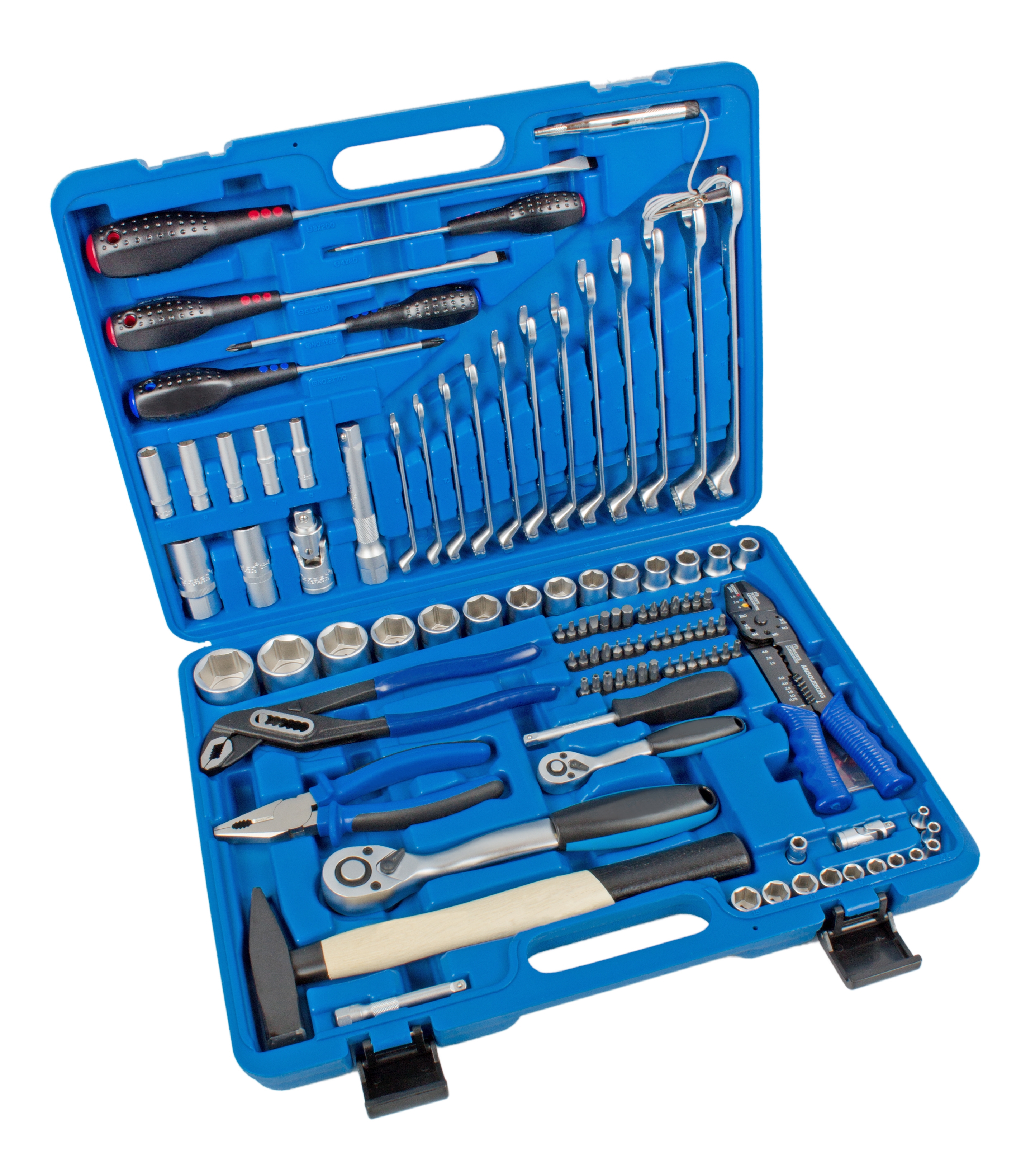 Steckschlüsselsatz Kundendienst Werkzeugkoffer Knarrenkasten Nusskasten 105 tlg