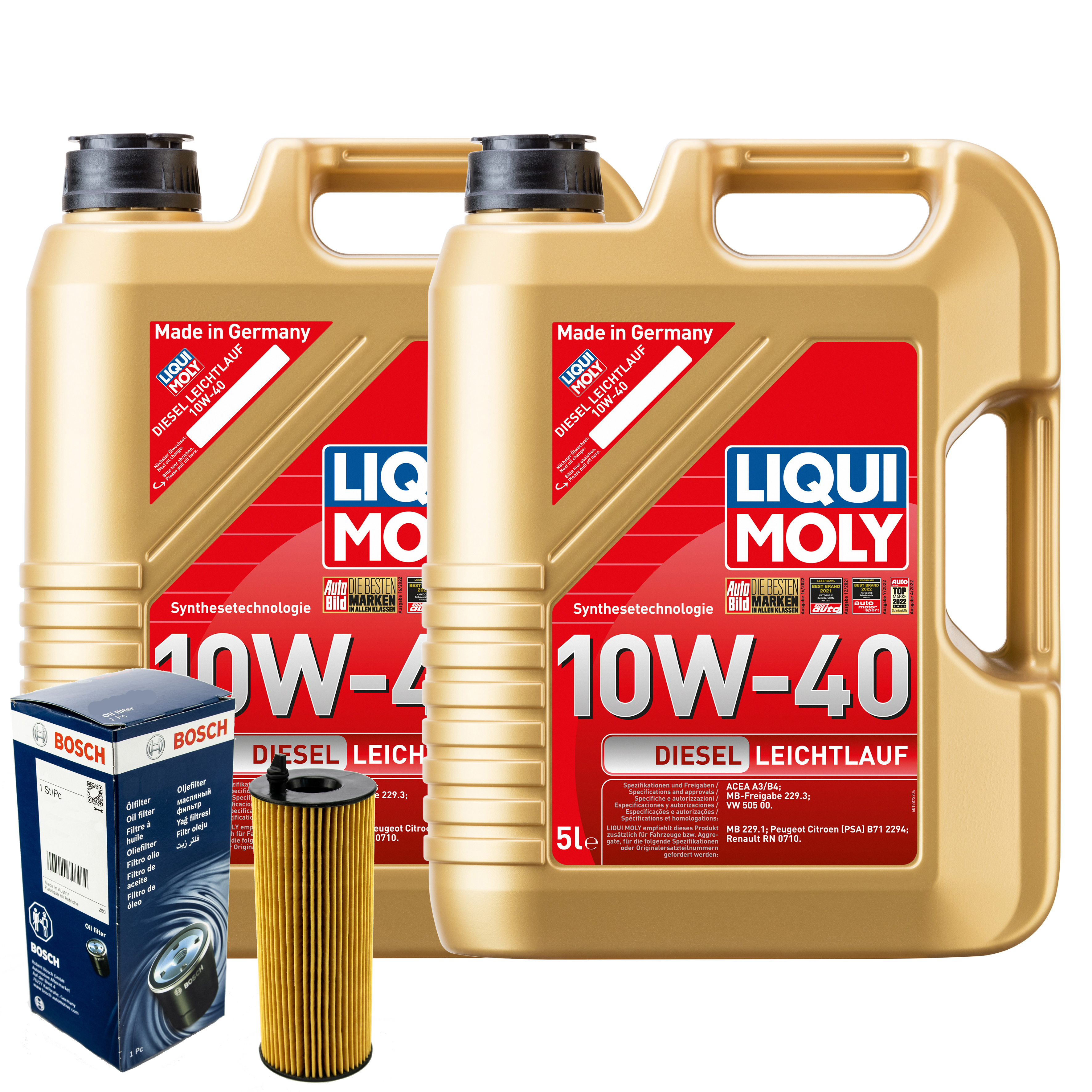 Ölfilter + LIQUI MOLY 10L DIESEL LEICHTLAUF 10W-40 für DAEWOO MERCEDES-BENZ PUCH