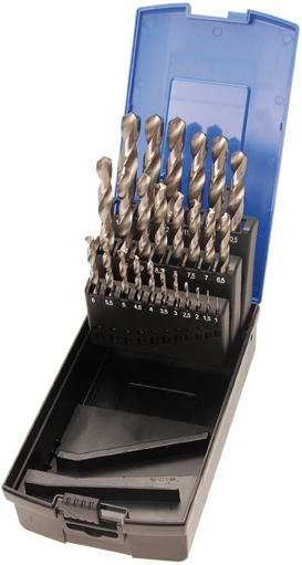HSS Metallbohrer Set in Kassette 1-13 mm, 25-teilig