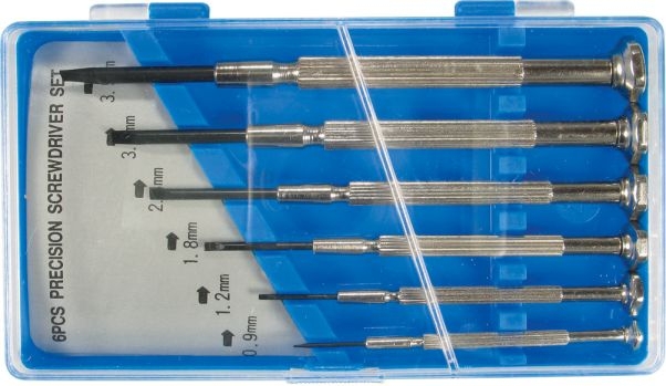 Feinmechaniker Schraubendreher Satz Schlitz 6-tlg. 0.9 1.2 1.8 2.4 3.0 3.5 mm