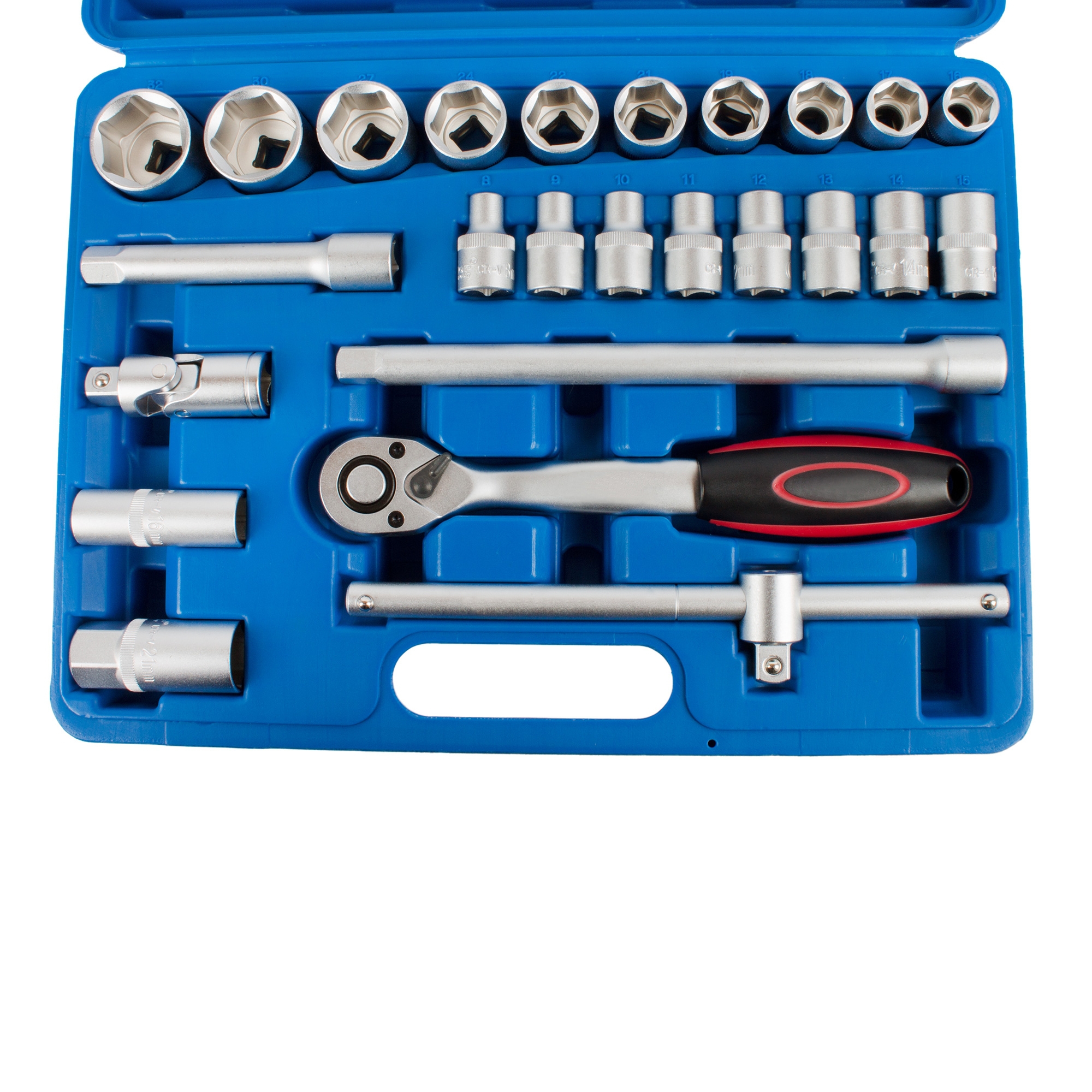 Steckschlüsselsatz Knarrenkasten 1/2 25 tlg Nusssatz Ratschenkasten Nusskasten