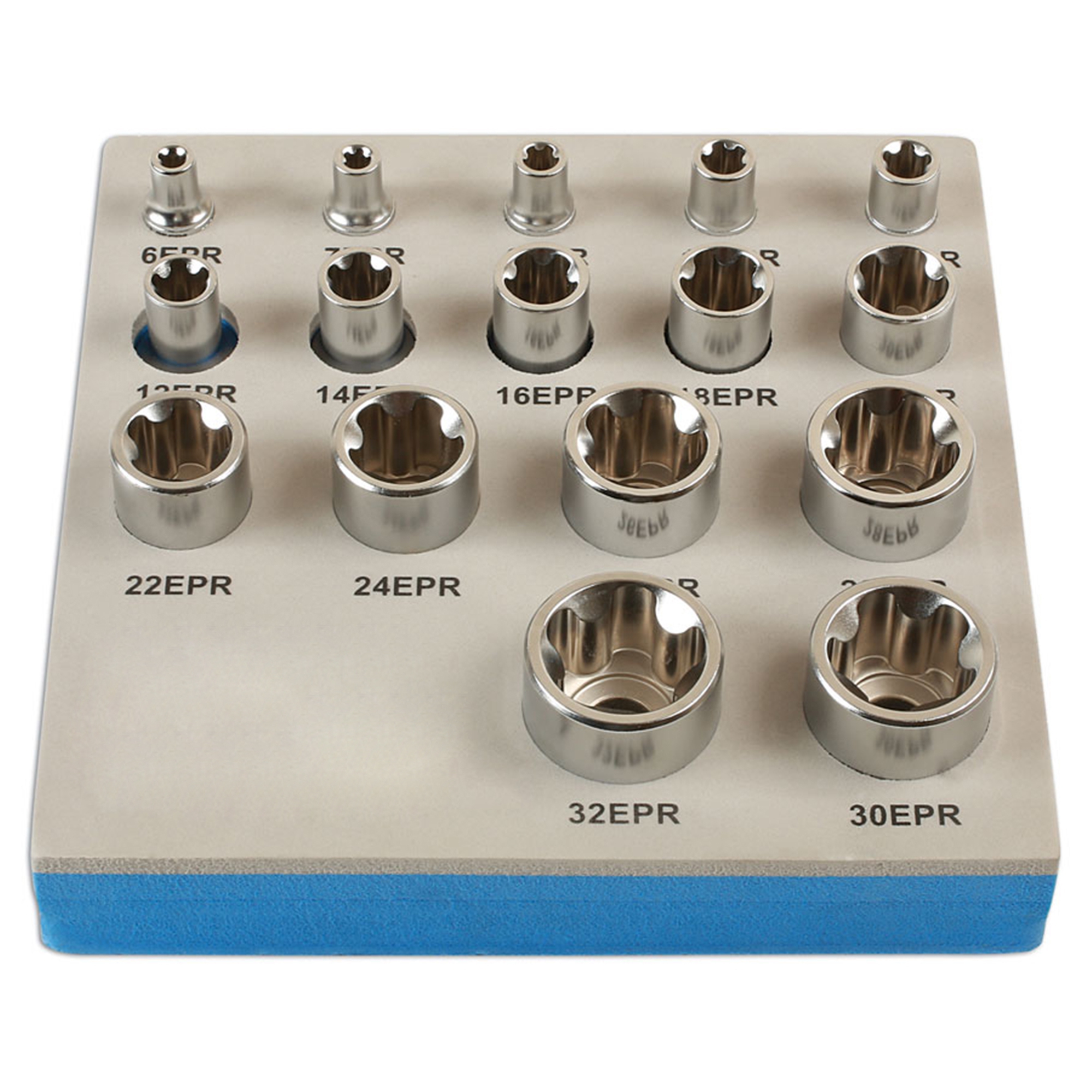 16-teiliger Steckschlüssel Satz für Torx Plus Security Schrauben EP6-EP32