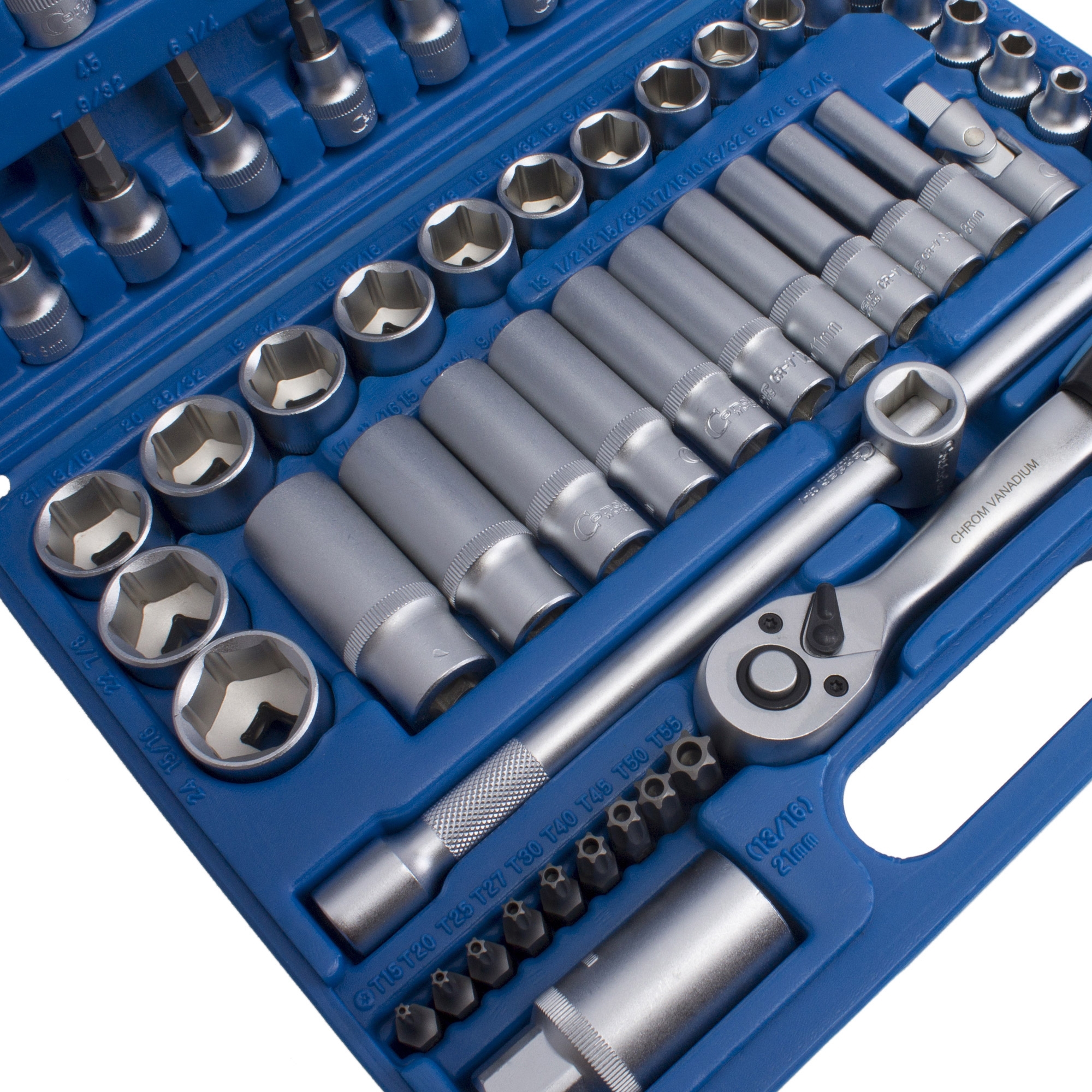 Steckschlüsselsatz Knarrenkasten Ratschenkasten Super Lock Torx Innensechskant