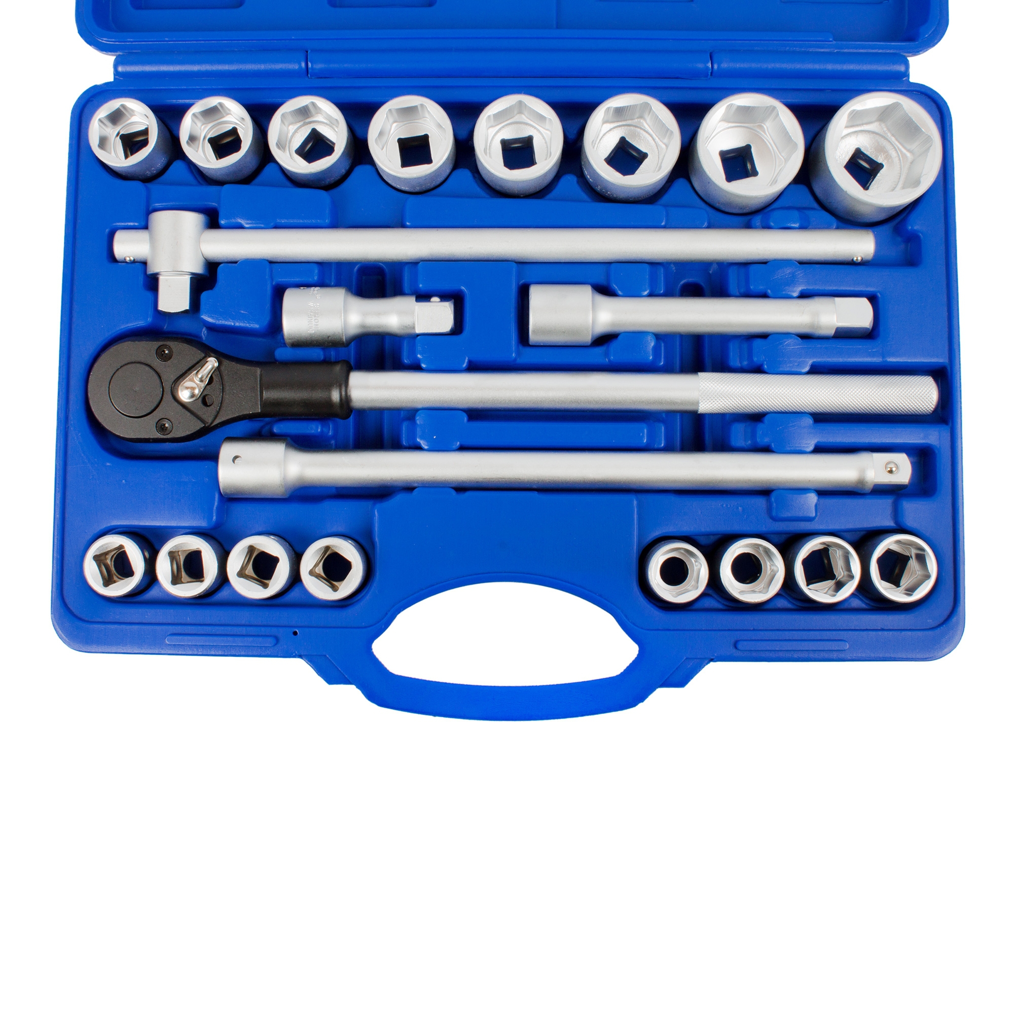Steckschlüsselsatz Nusskasten Knarrenkasten Ratschenkasten 3/4 19-50 mm 21 tlg