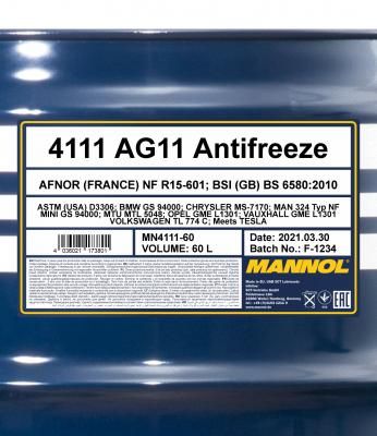 Mannol G11 Kühlerfrostschutz 60L Blau