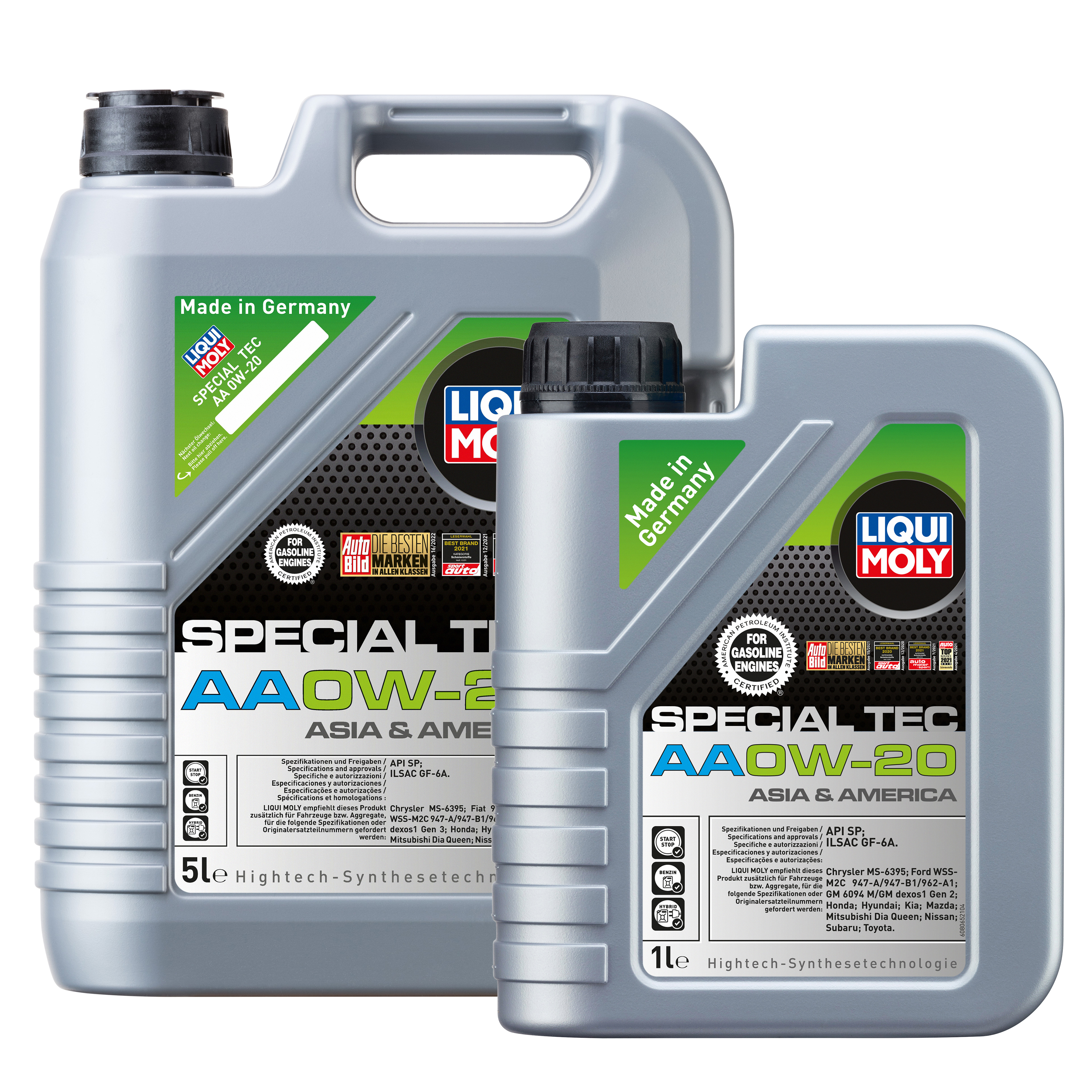 LIQUI MOLY 0W-20 6L SPECIAL TEC Motoröl für INFINITI JEEP LEXUS   