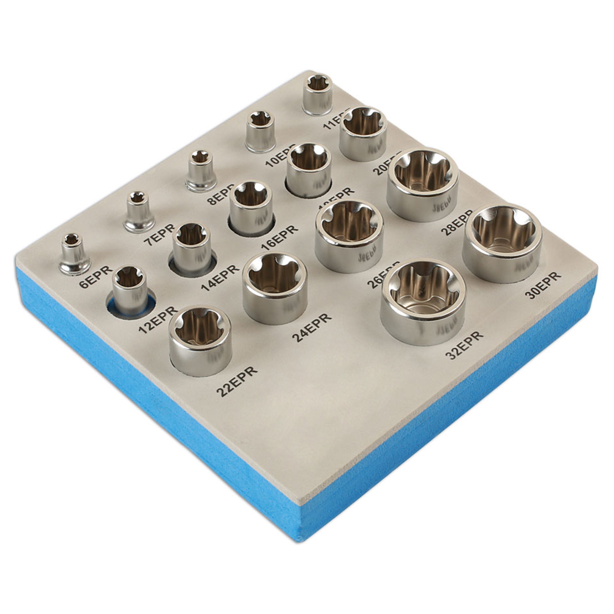 16-teiliger Steckschlüssel Satz für Torx Plus Security Schrauben EP6-EP32