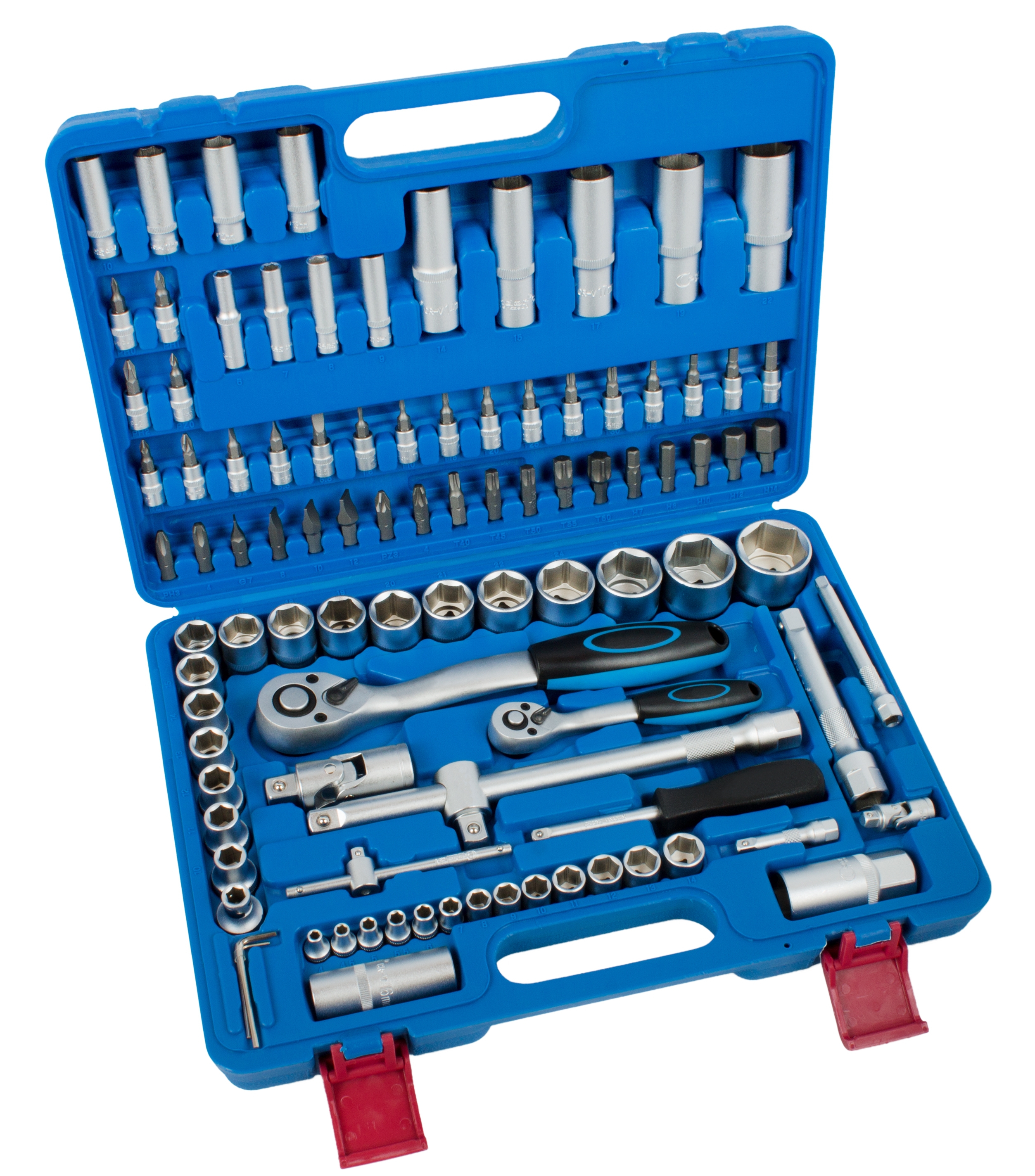 Steckschlüsselsatz 98tlg 1/4 1/2 Knarrenkasten Nusskasten Ratschenkasten