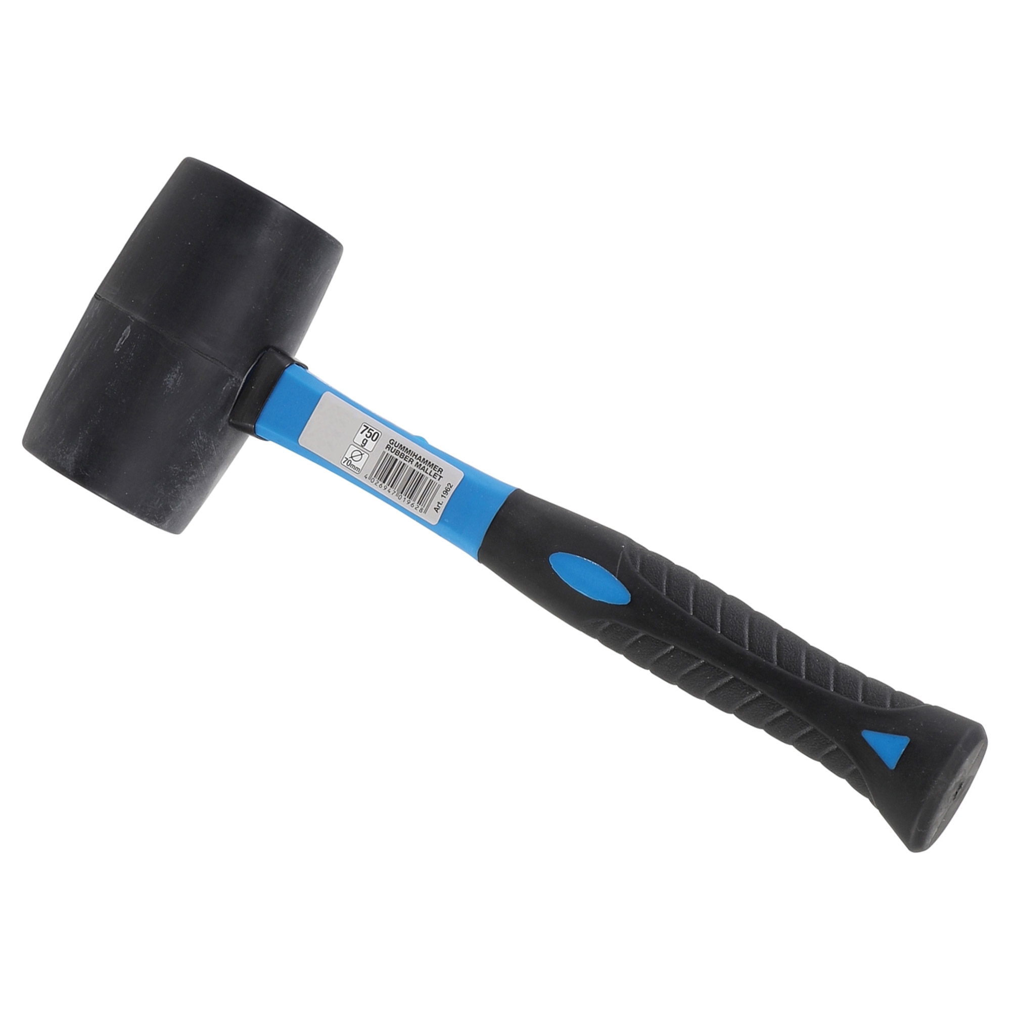 Gummi Ausbeulhammer mit Fiberglasstiel 750 g Gummihammer