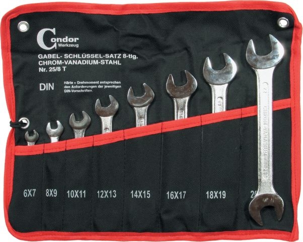 Doppelmaulschlüssel Satz Doppelgabelschlüssel 6x7-30x32 mm 12 tlg