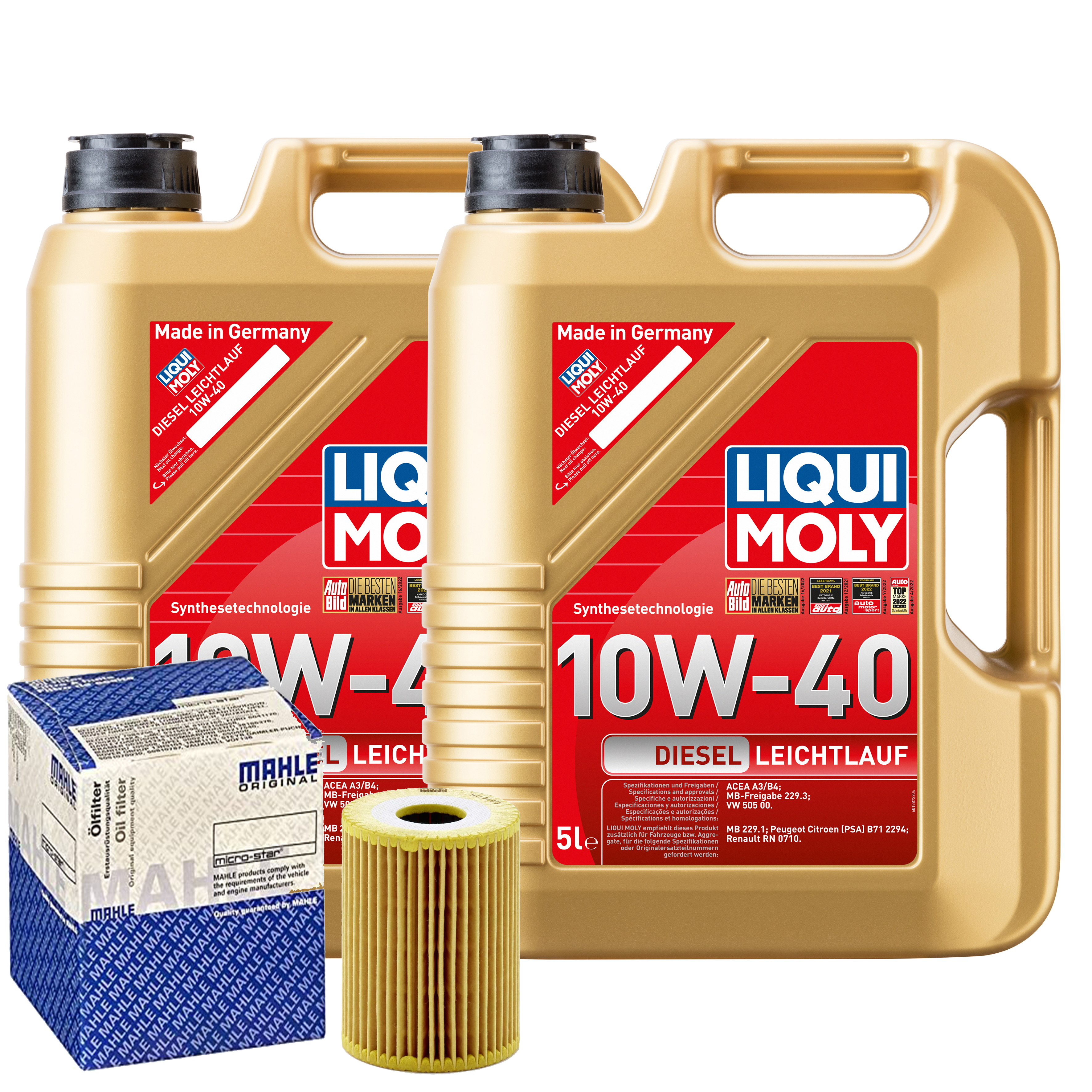 Ölfilter + LIQUI MOLY 10L DIESEL LEICHTLAUF 10W-40 für DAEWOO MERCEDES-BENZ PUCH