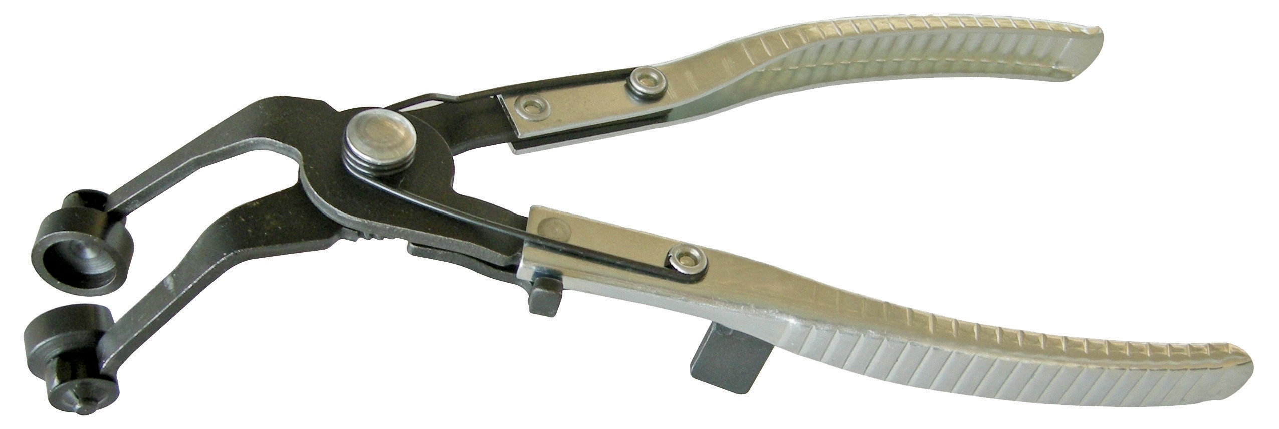 Schlauchklemmenzange abgewinkelt mit Ratschenfunktion Schlauchschellen Zange