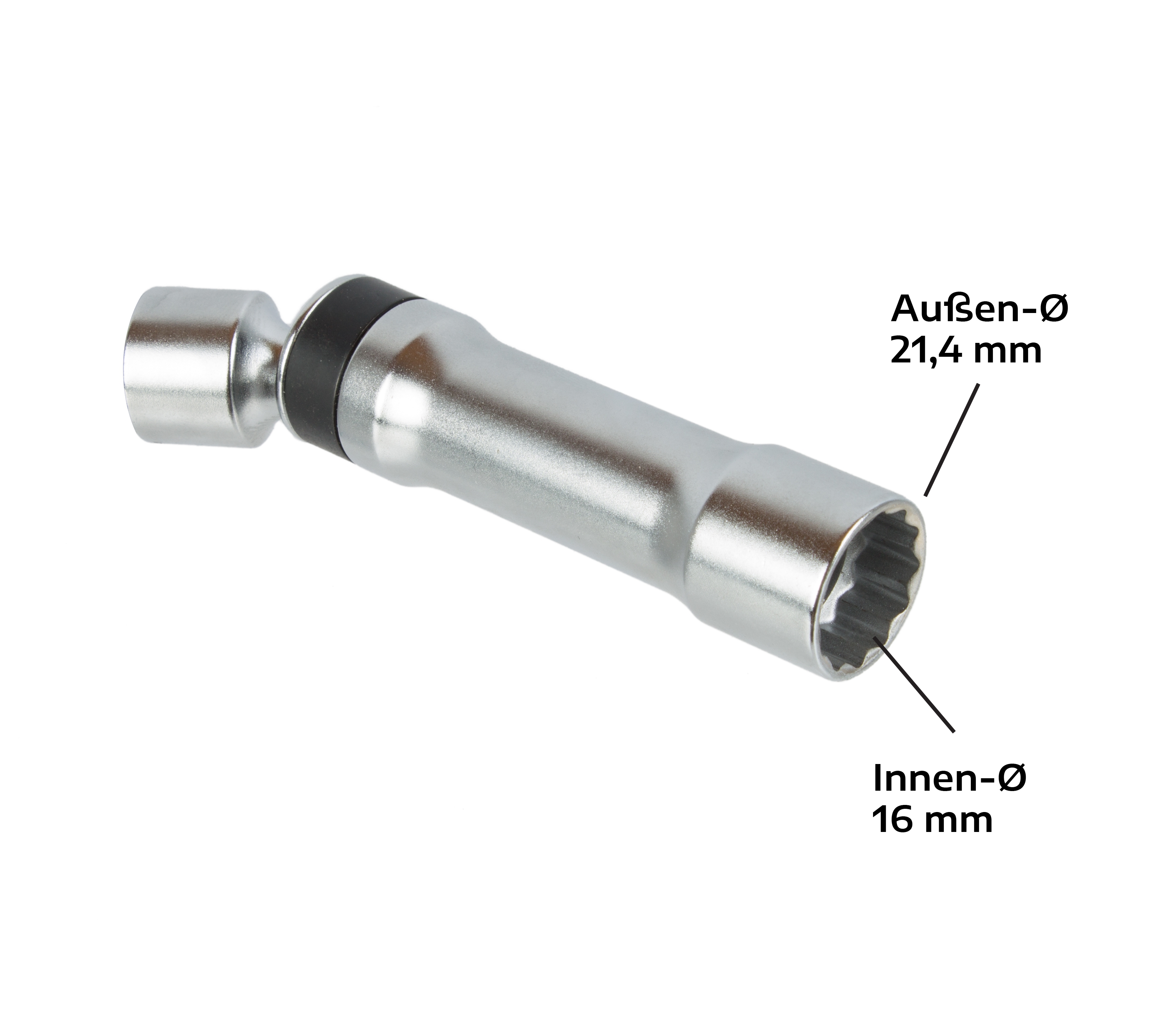 Zündkerzen Gelenkeinsatz 16 mm 12kant mit Haltefeder für BMW Mercedes Smart Nuss