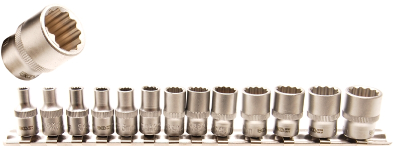 Steckschlüsselsatz Einsätze 1/4 Nüsse 13 tlg Steck Nuss Kasten 4-14mm Set