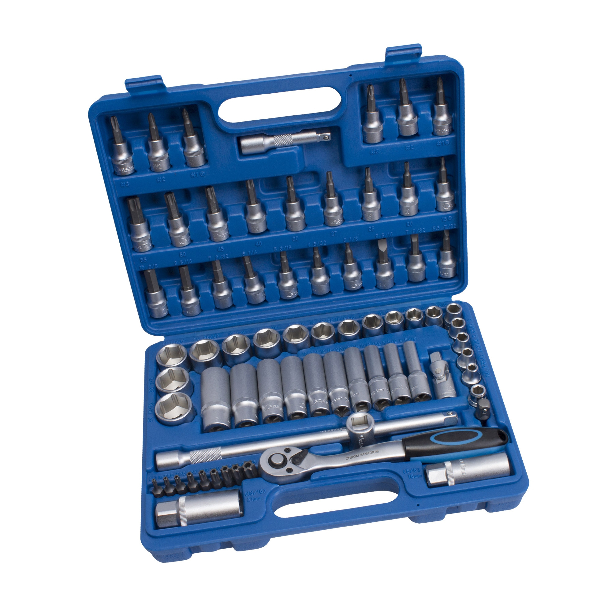 Steckschlüsselsatz Knarrenkasten Ratschenkasten Super Lock Torx Innensechskant