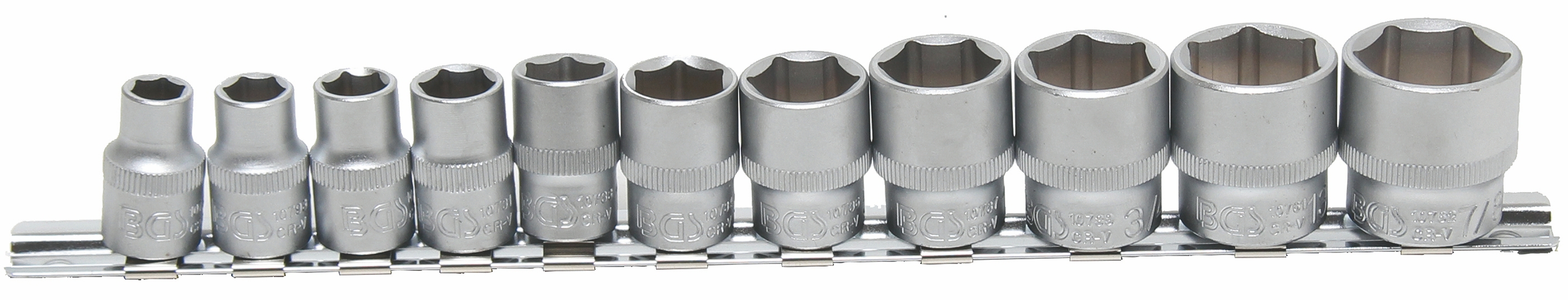 Steckschlüsselsatz 6kt ZOLL Nüsse Einsatz Set 3/8 6 kant 5/16-7/8 11 tlg Steck