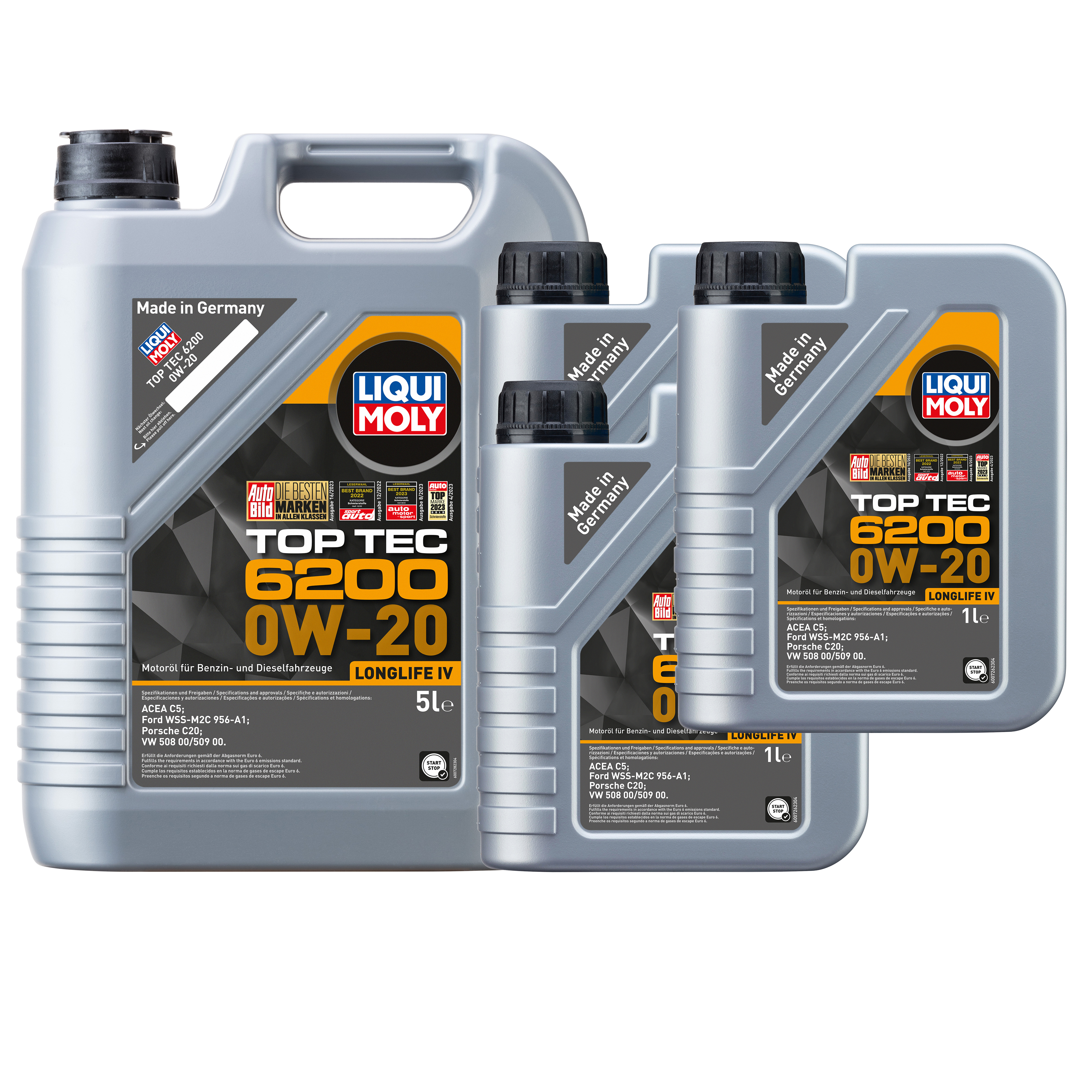 LIQUI MOLY 0W-20 8L TOP TEC6200 Motoröl für AUDI VW    