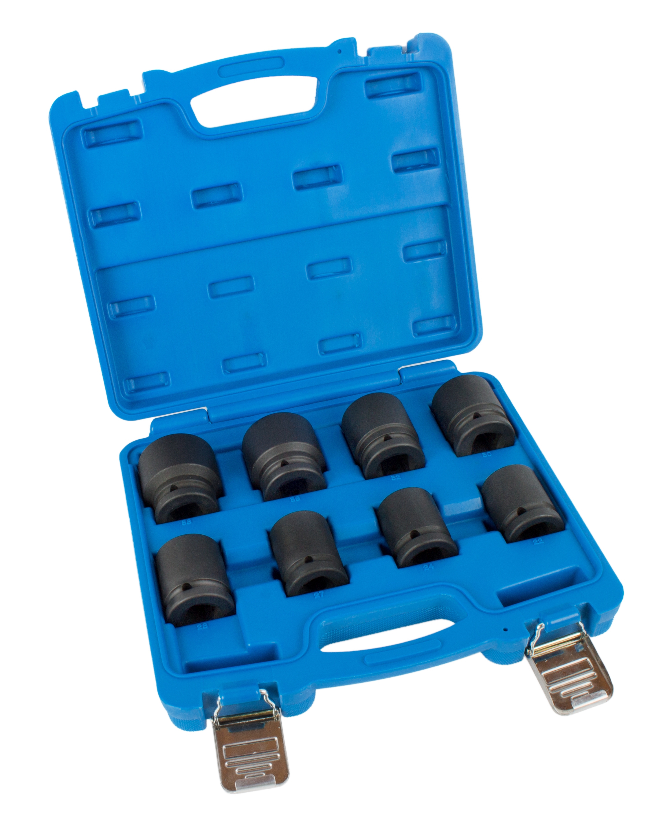 Kraft-Steckschlüssel-Einsätze, 22-38 mm, 20 (3/4), 8-tlg.