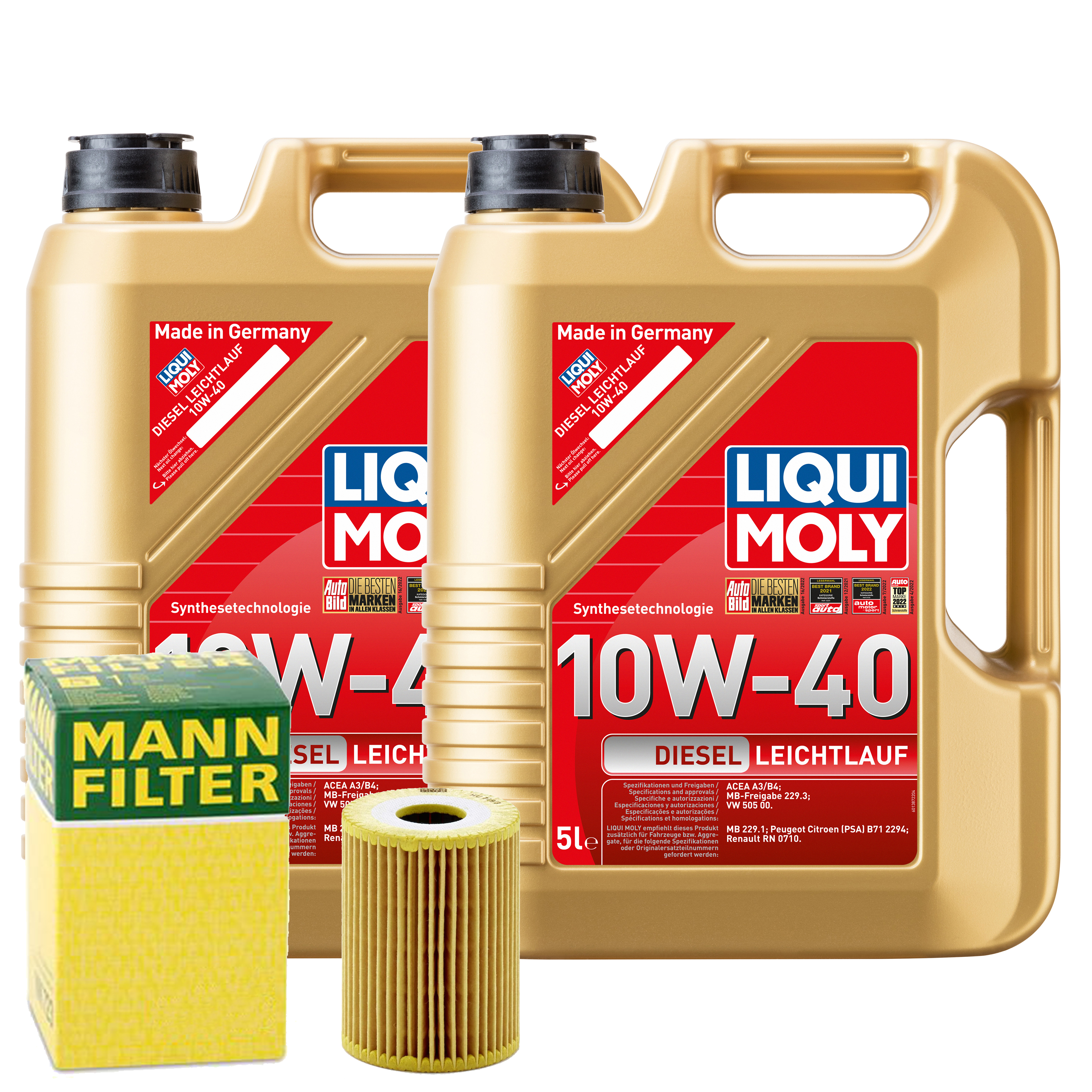 Ölfilter + LIQUI MOLY 10L DIESEL LEICHTLAUF 10W-40 für DAEWOO MERCEDES-BENZ PUCH