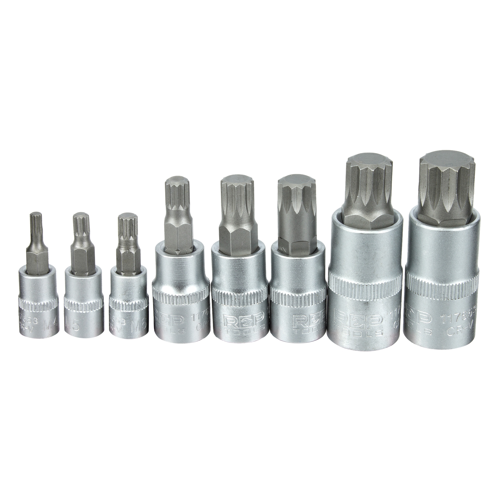 Innenvielzahn Steckschlüssel-Einsätze, 8-teilig
