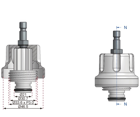 Adapter für Kühlsystem-Abdruck und Prüfgerät für Toyota