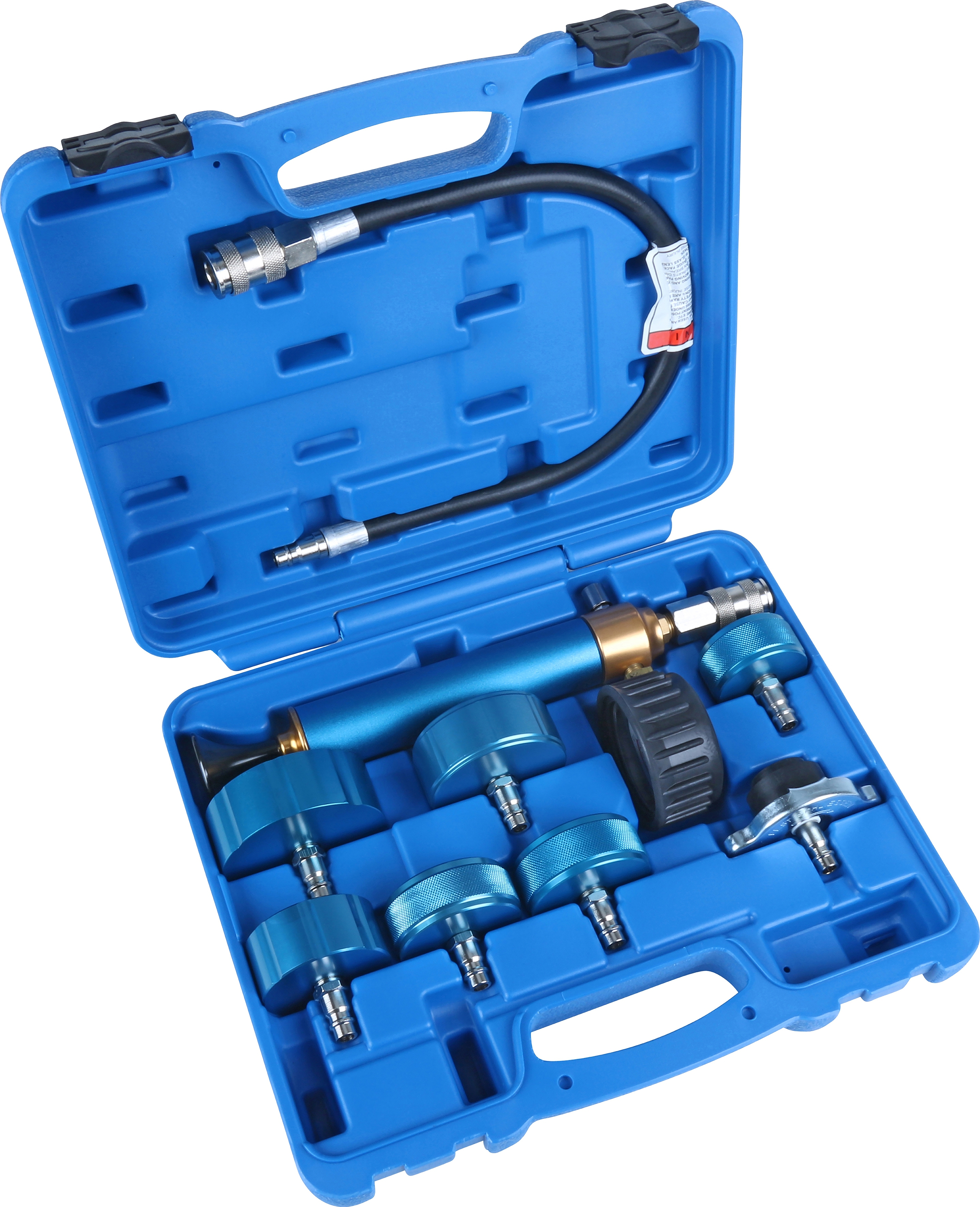 LKW Kühlsystem Abdrückwerkzeug Set 9tlg Kühler Kühlwasser Abdrücken Druck prüfen